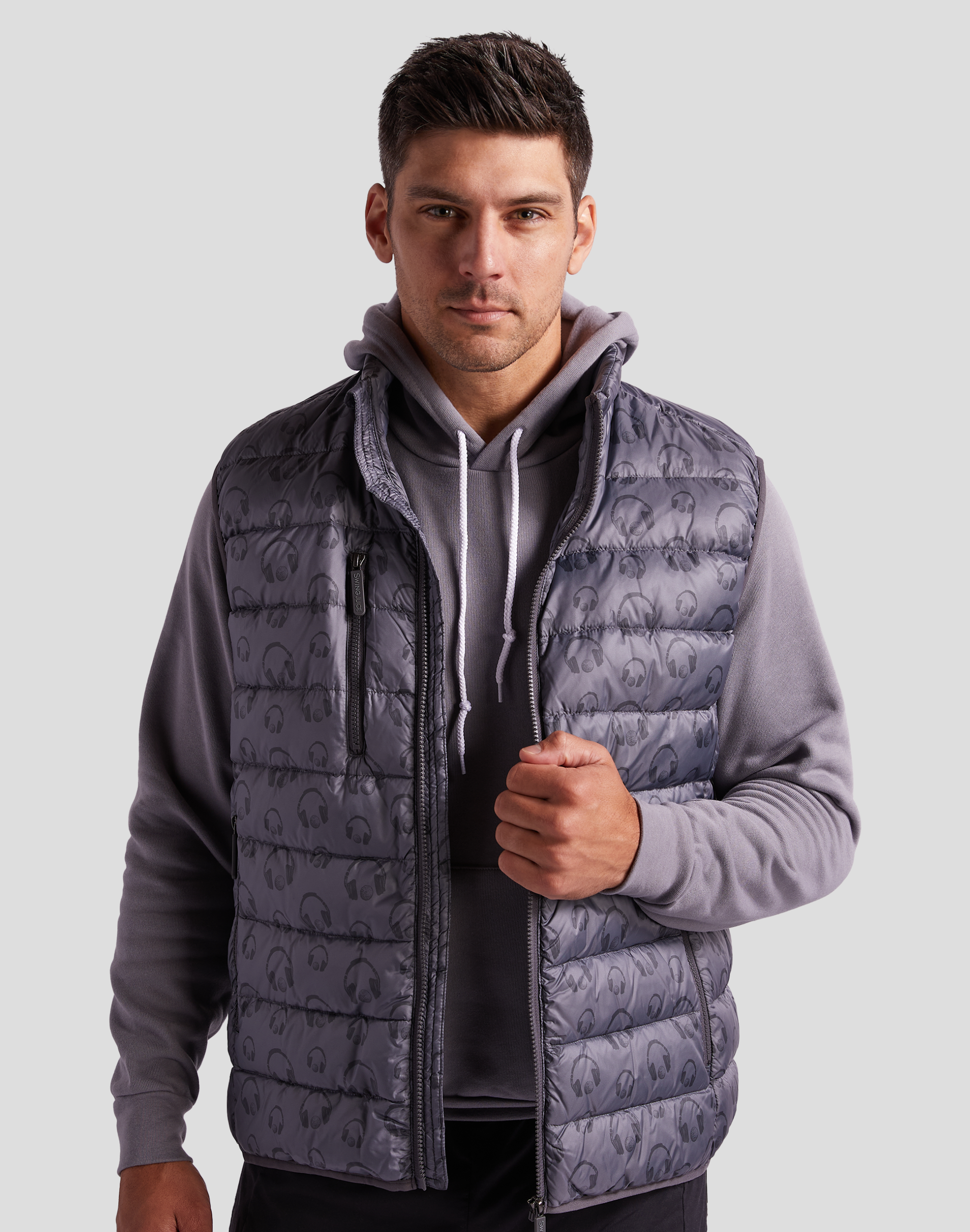 SwingJuice Golf & Hip Hop Men's Packable Puffer Vest - Image 6