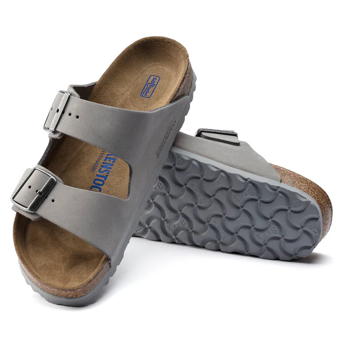 Birkenstock Arizona Big Buckle Birkibuc Nubuck Dove Gray - Image 2