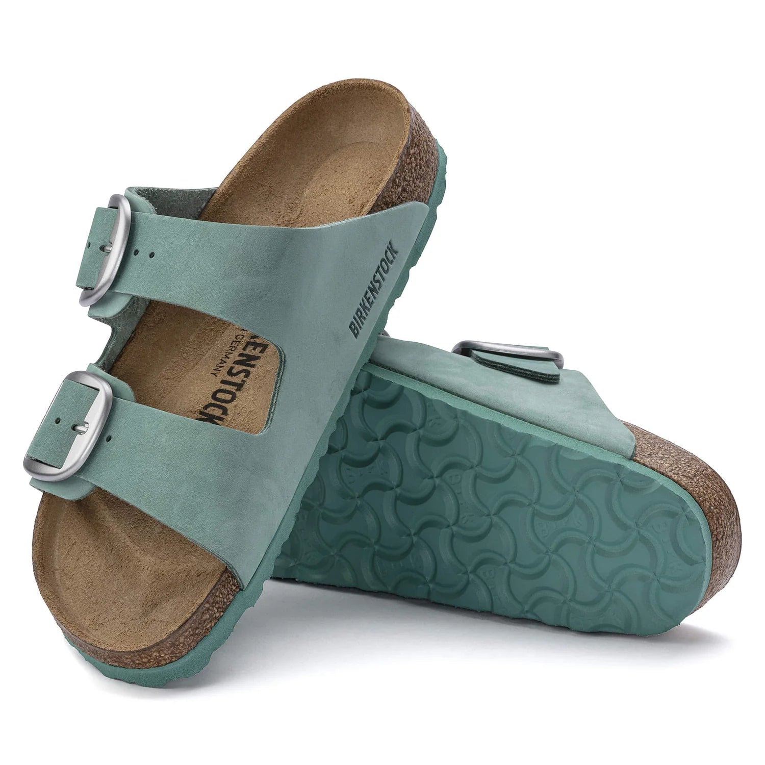 Birkenstock Arizona Big Buckle Natural Leather Nubuck Beryl - Image 2
