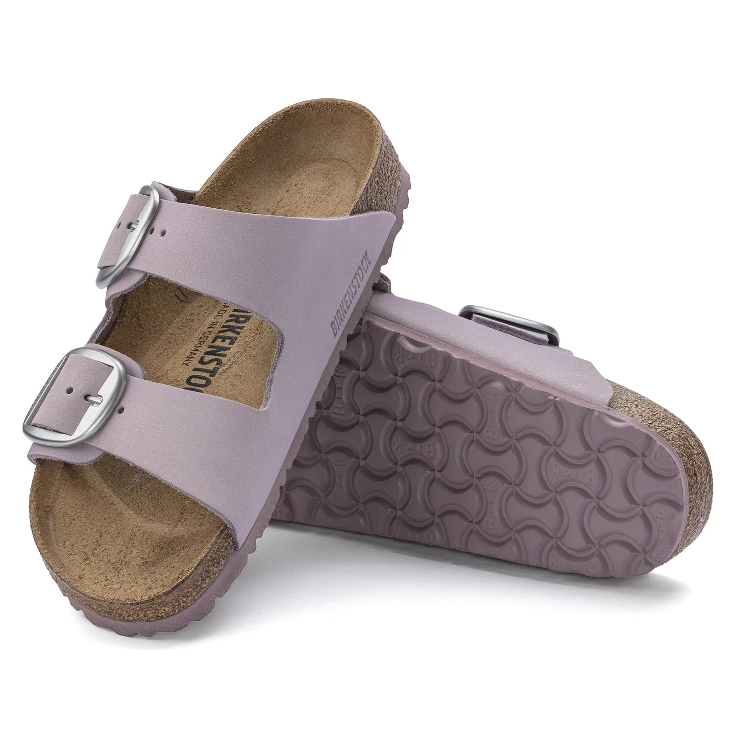 Birkenstock Arizona Big Buckle Natural Leather Nubuck Yomo Lilac - Image 2