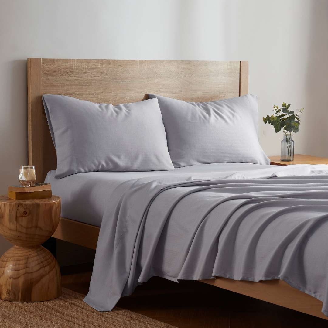 Kathy Ireland Herringbone Twill 4 Piece Cotton Rich Sheet Set by Bed Bath Fashions - Image 5