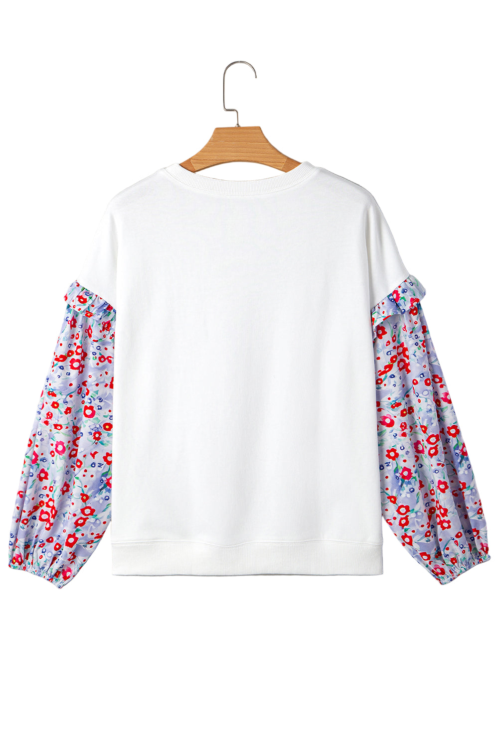 Threaded Pear Isabel Floral Ruffled Balloon Sleeve Loose Blouse - Image 9