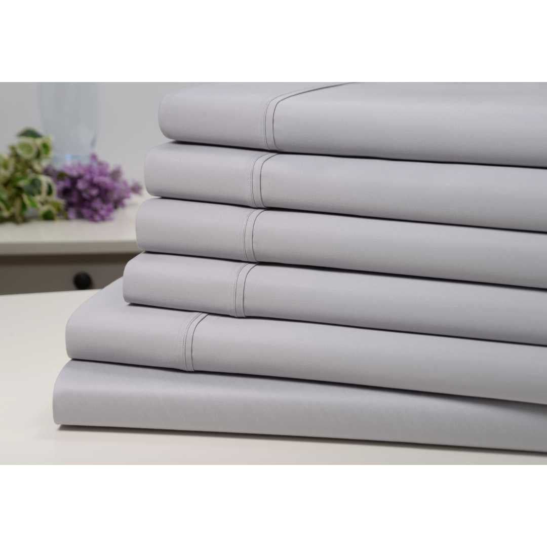 Kathy Ireland 1500 Thread Count Bamboo Cotton 6 pc Sheet Set by Bed Bath Fashions - Image 2
