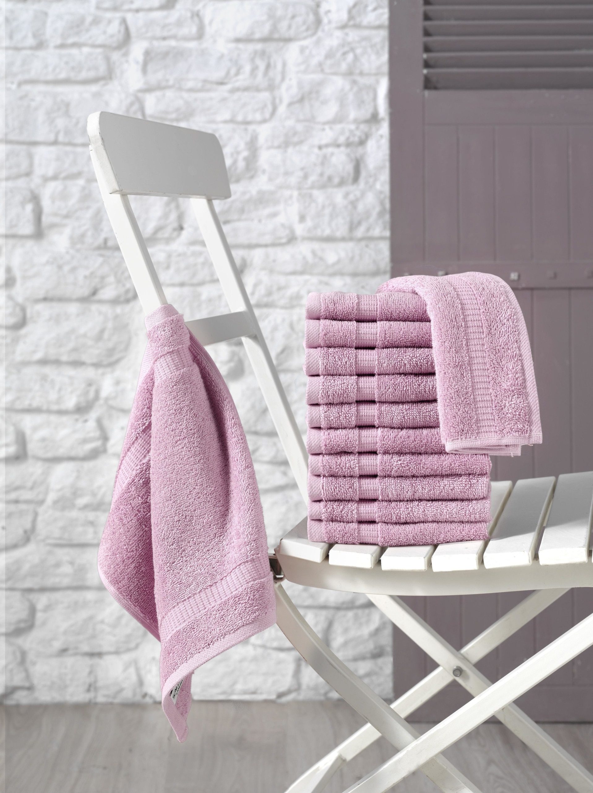 Classic Turkish Towels Cambridge Turkish Cotton Washcloths - 12 Pieces - Image 5