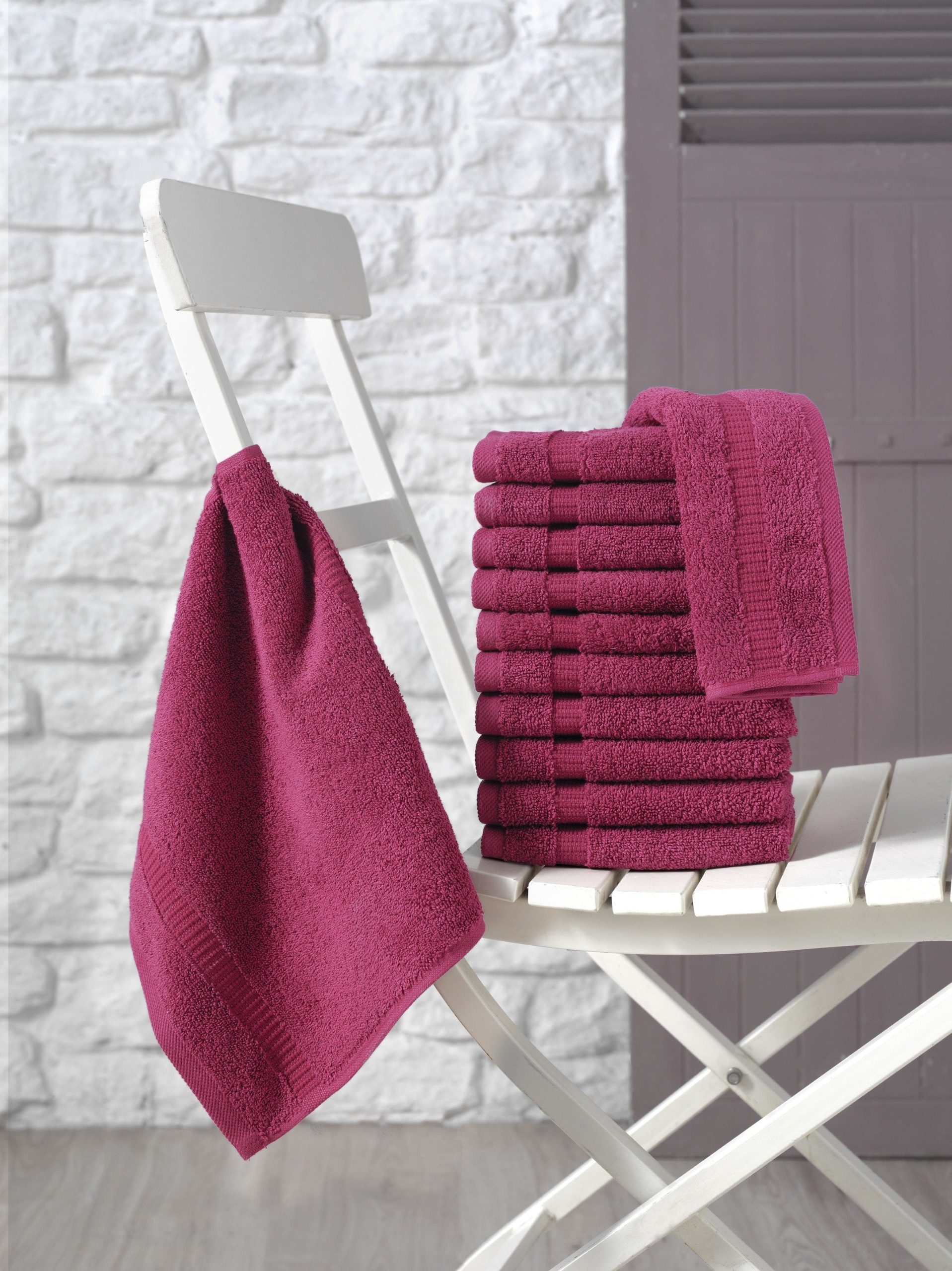 Classic Turkish Towels Cambridge Turkish Cotton Washcloths - 12 Pieces - Image 3