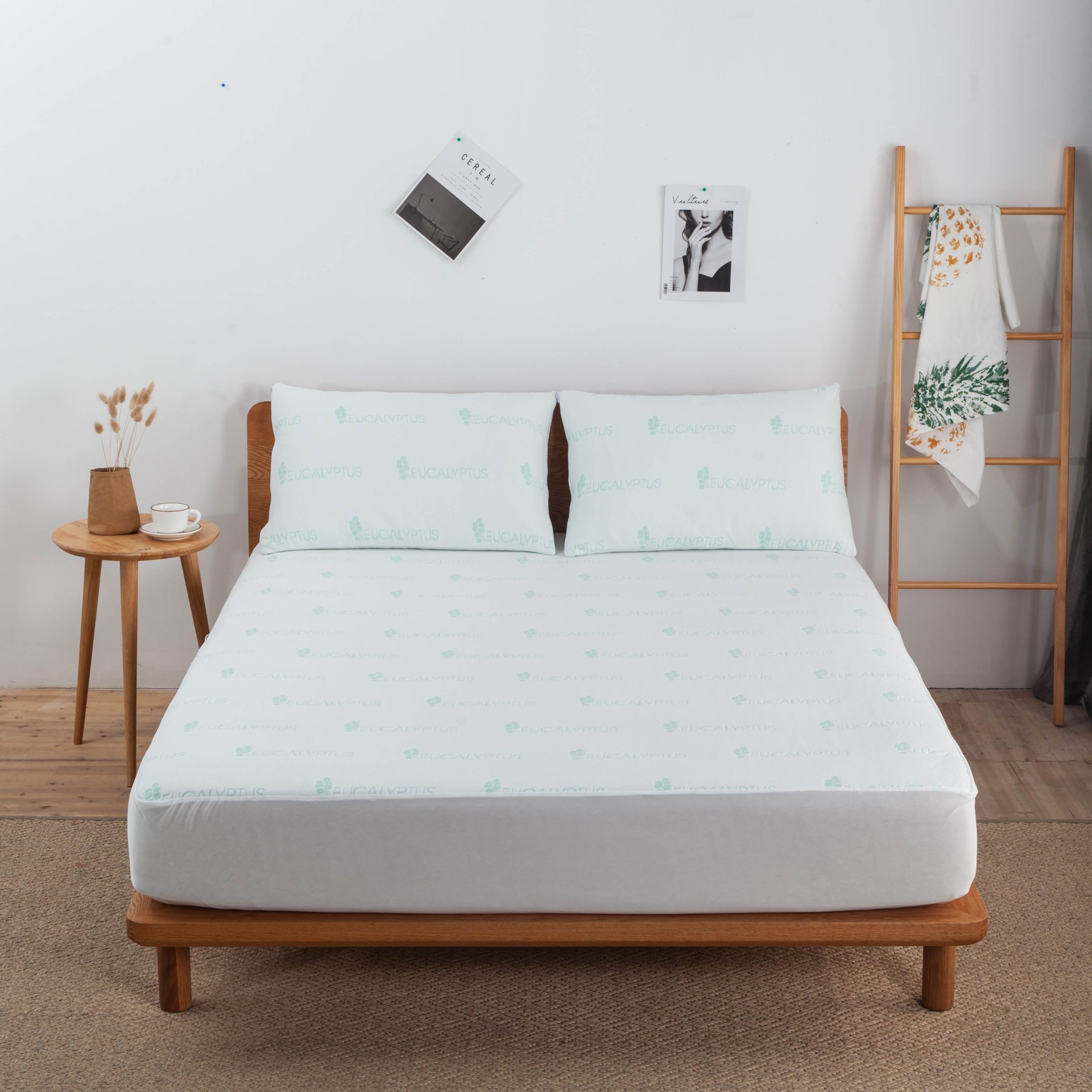 Bibb Home Eucalyptus Infused Waterproof Mattress Pad - Image 4
