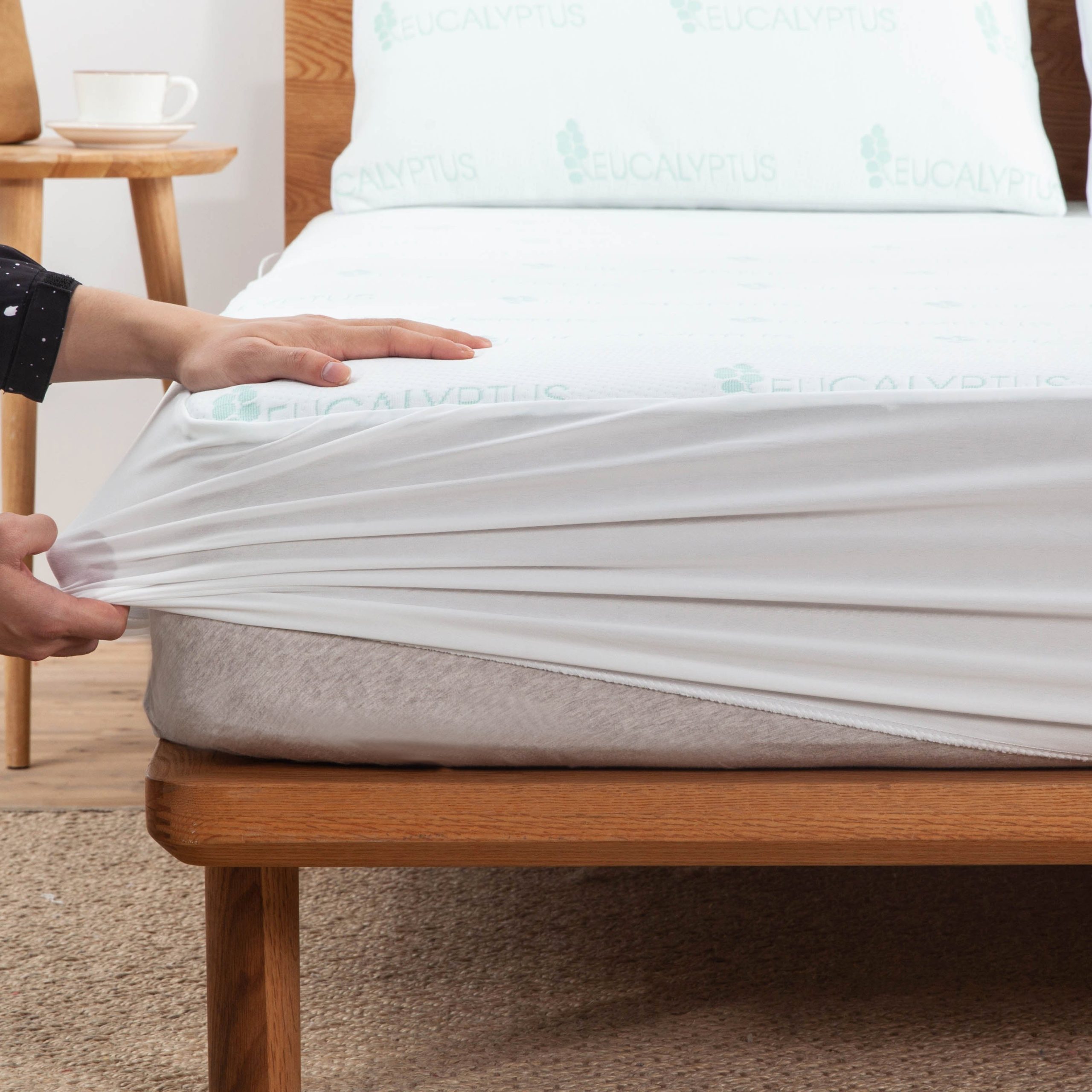 Bibb Home Eucalyptus Infused Waterproof Mattress Pad - Image 3