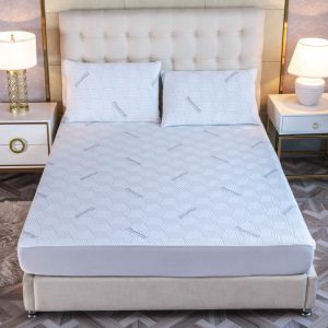 Bibb Home Bamboo Charcoal Infused Waterproof Mattress Pad