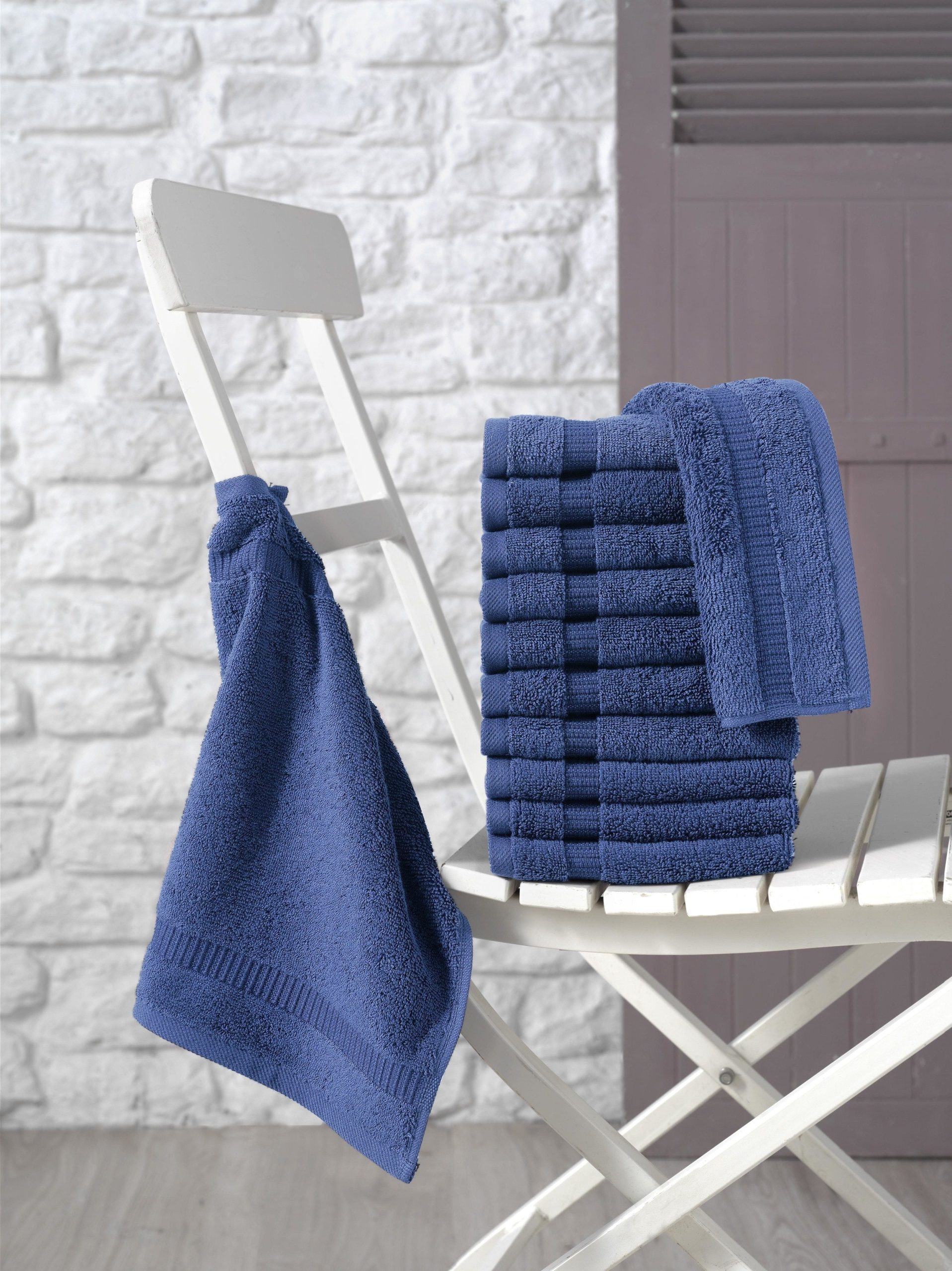 Classic Turkish Towels Cambridge Turkish Cotton Washcloths - 12 Pieces - Image 6