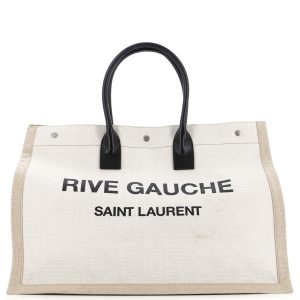 Pre-Loved Saint Laurent Rive Gauche Shopper Tote Canvas Large