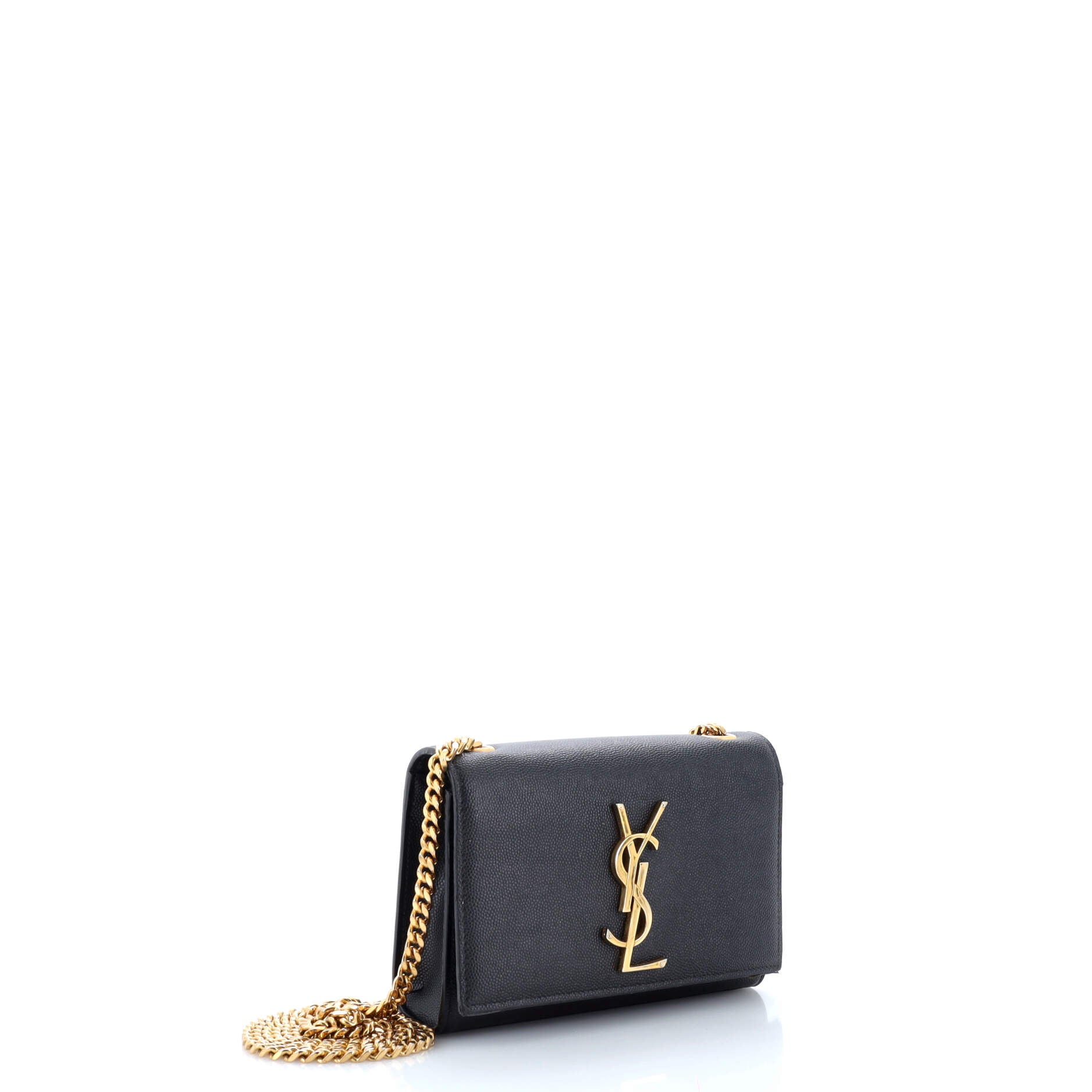 Pre-Loved Saint Laurent Classic Monogram Crossbody Bag Grainy Leather Small - Image 2