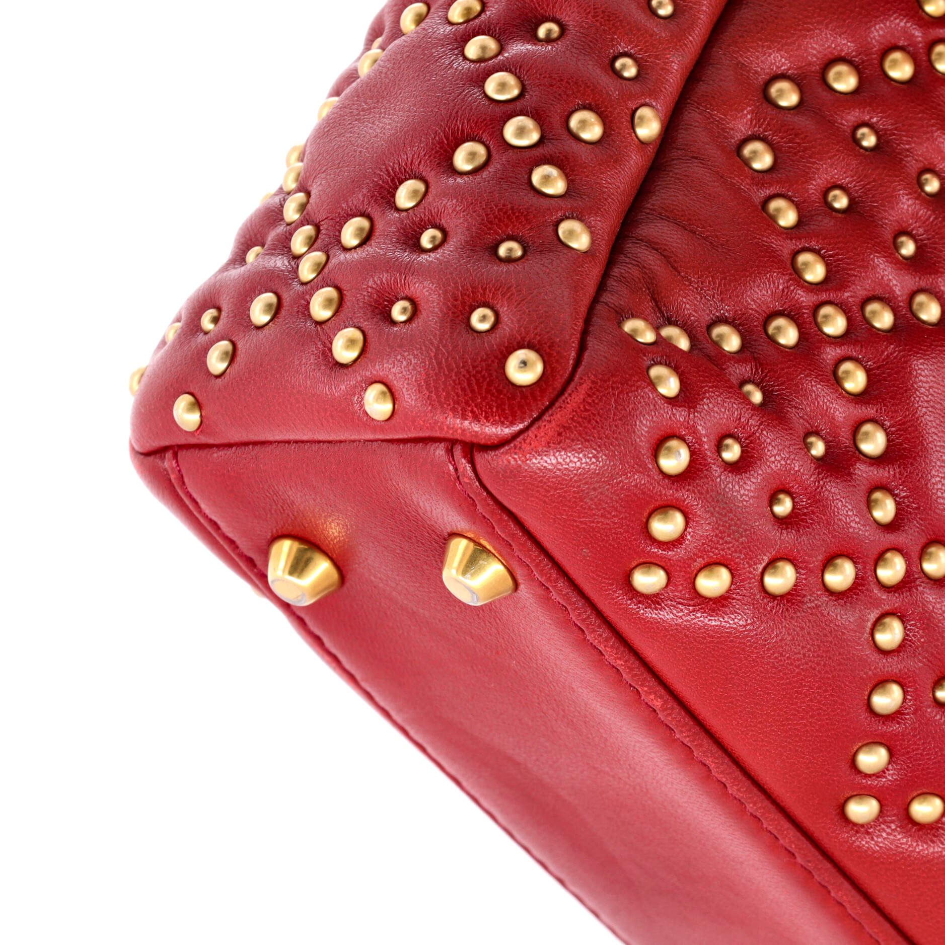 Pre-Loved Christian Dior Supple Lady Dior Bag Cannage Studded Lambskin Mini - Image 6