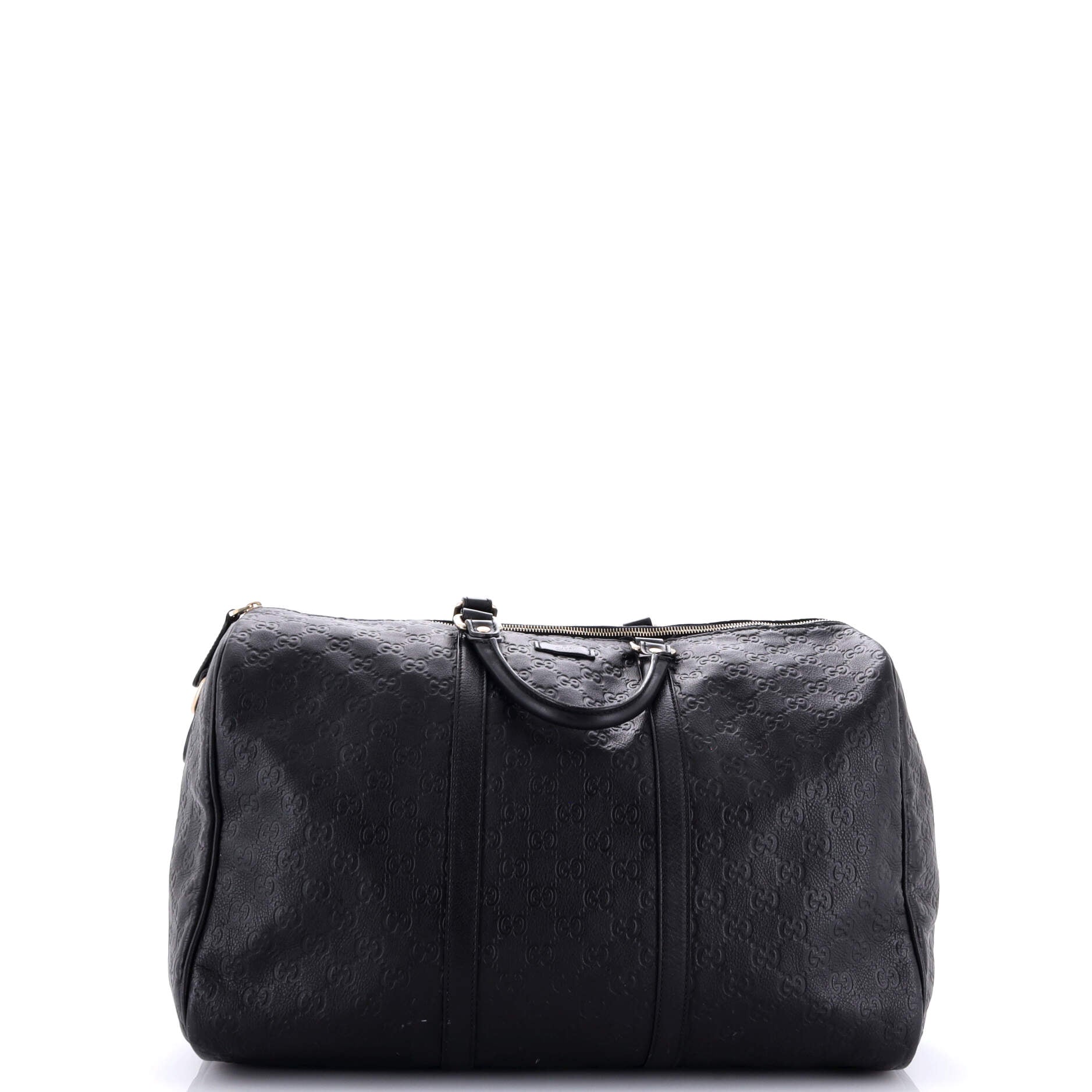 Pre-Loved Gucci Carry On Convertible Duffle Bag Guccissima Leather Small