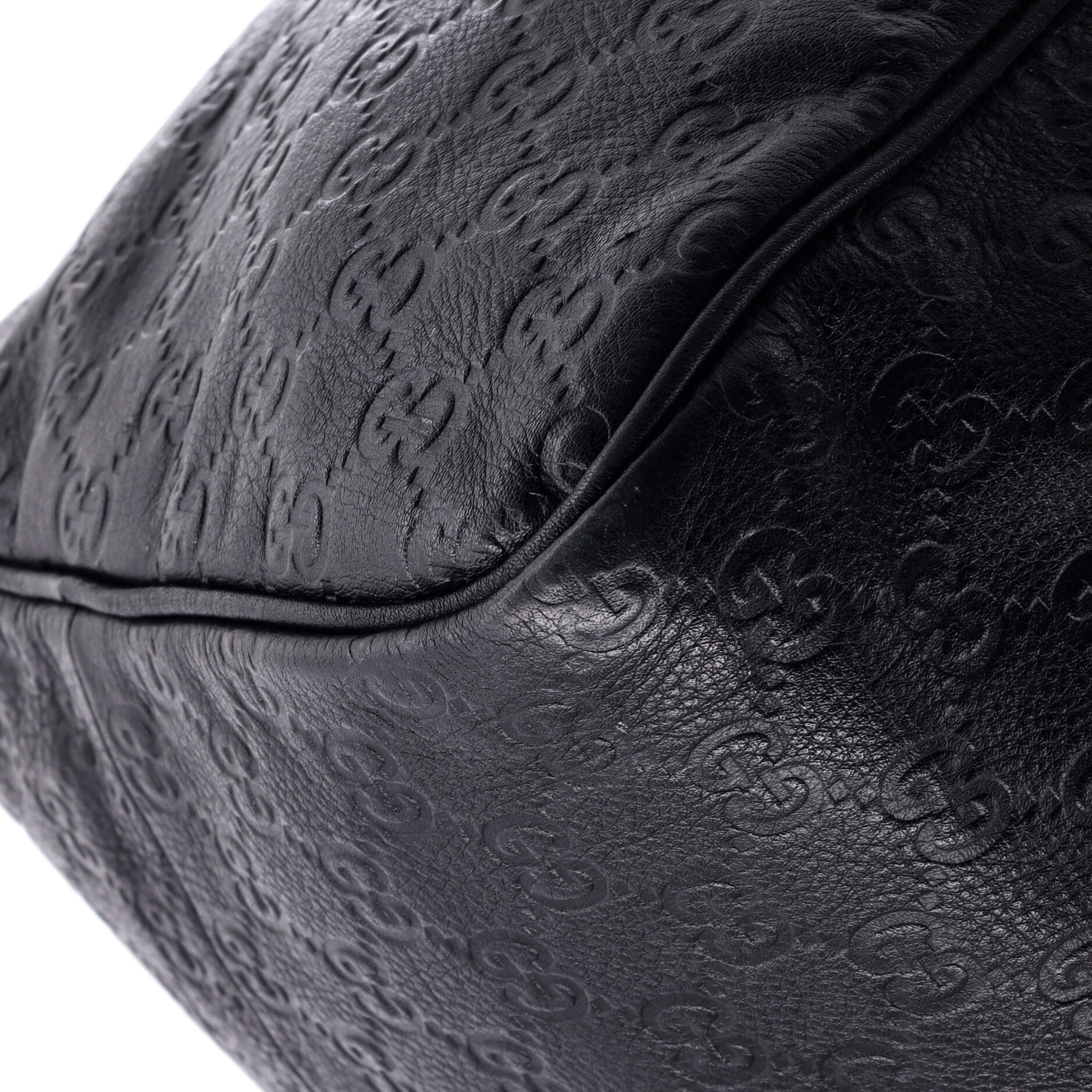 Pre-Loved Gucci Carry On Convertible Duffle Bag Guccissima Leather Small - Image 6