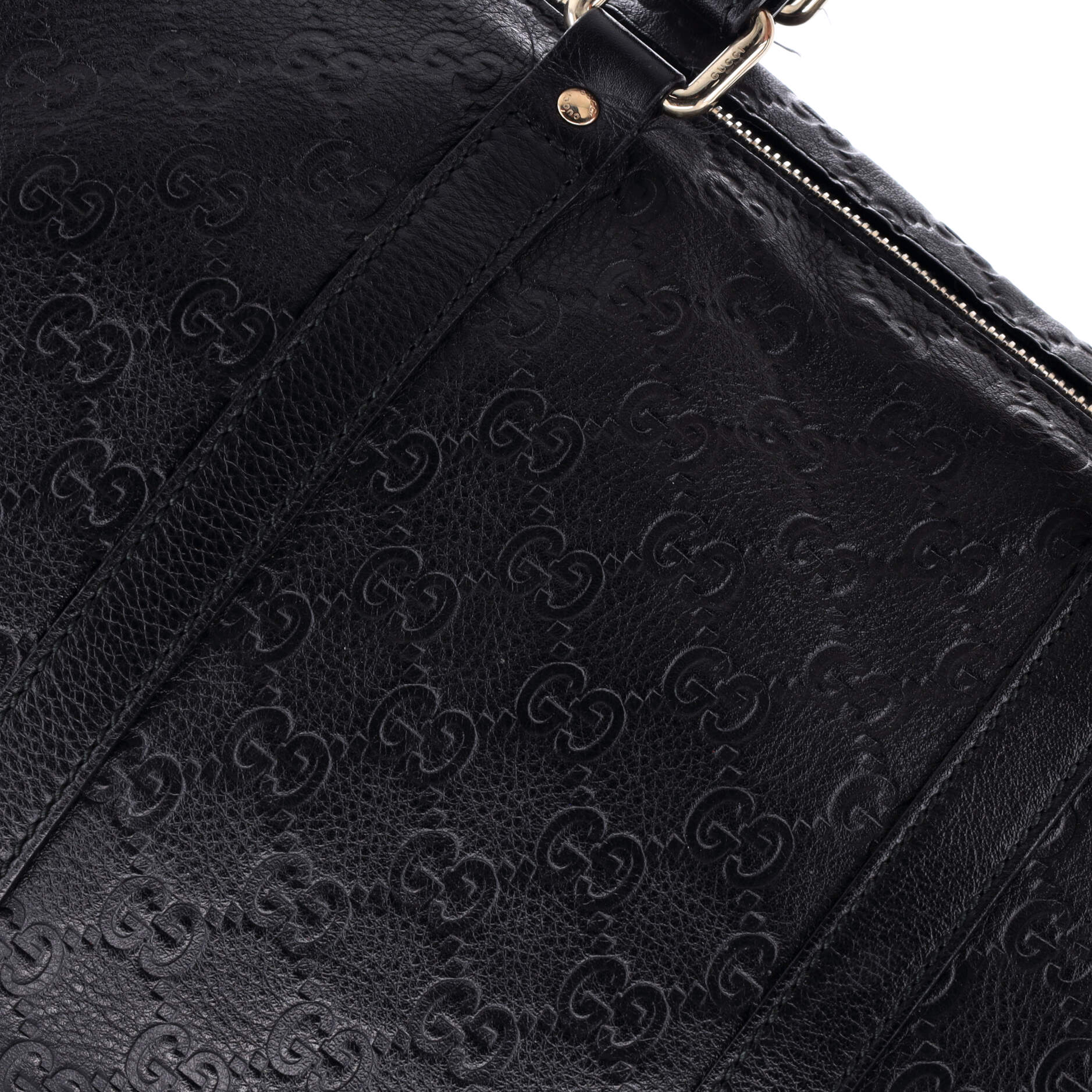 Pre-Loved Gucci Carry On Convertible Duffle Bag Guccissima Leather Small - Image 7