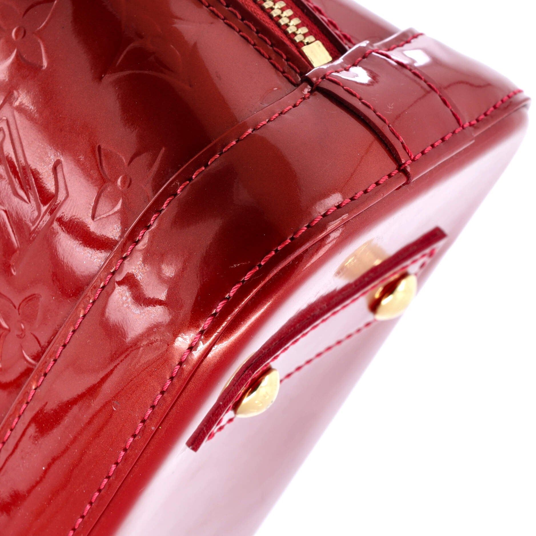 Pre-Loved Louis Vuitton Alma Handbag Monogram Vernis BB - Image 6