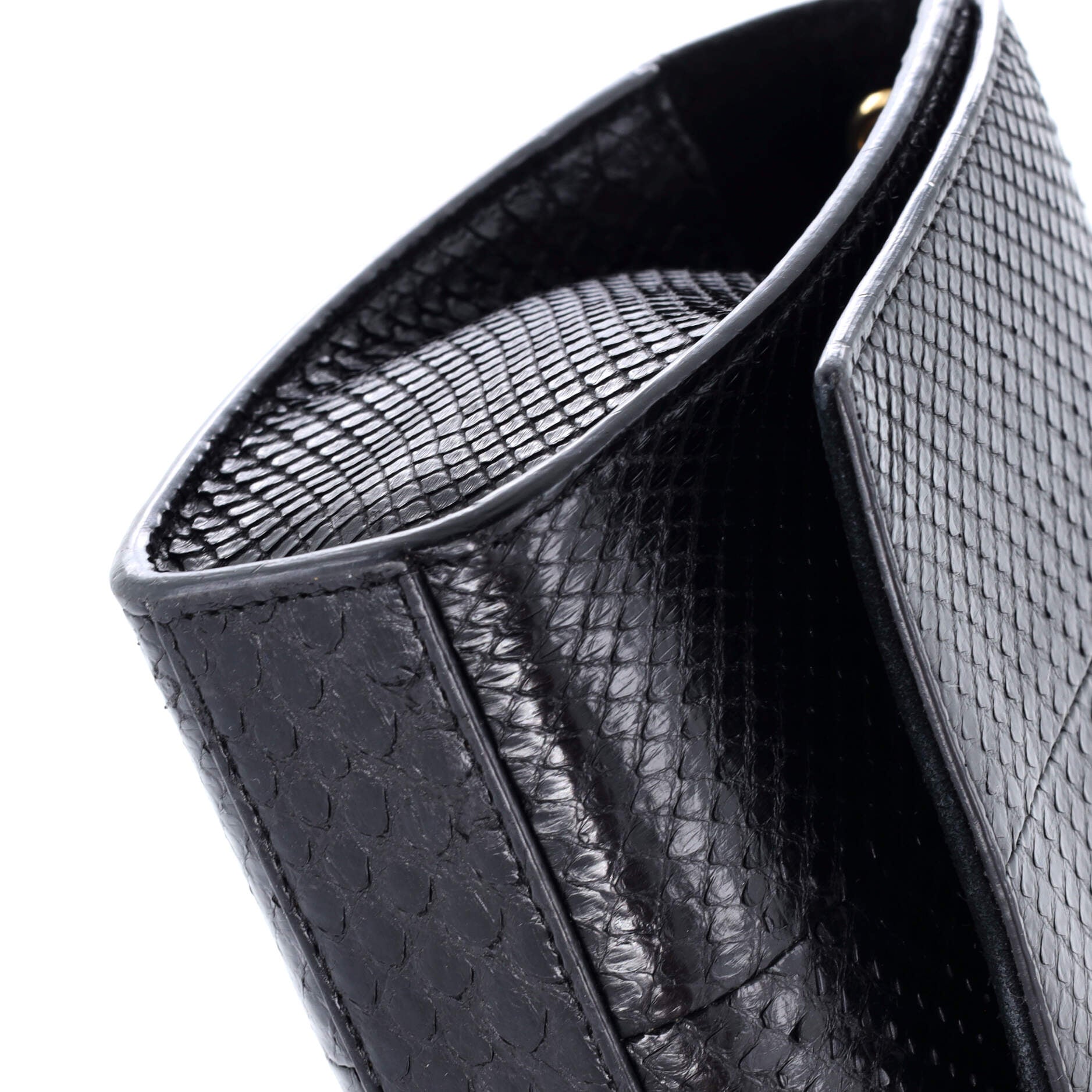 Pre-Loved Saint Laurent Classic Monogram Tassel Crossbody Bag Python Medium - Image 6