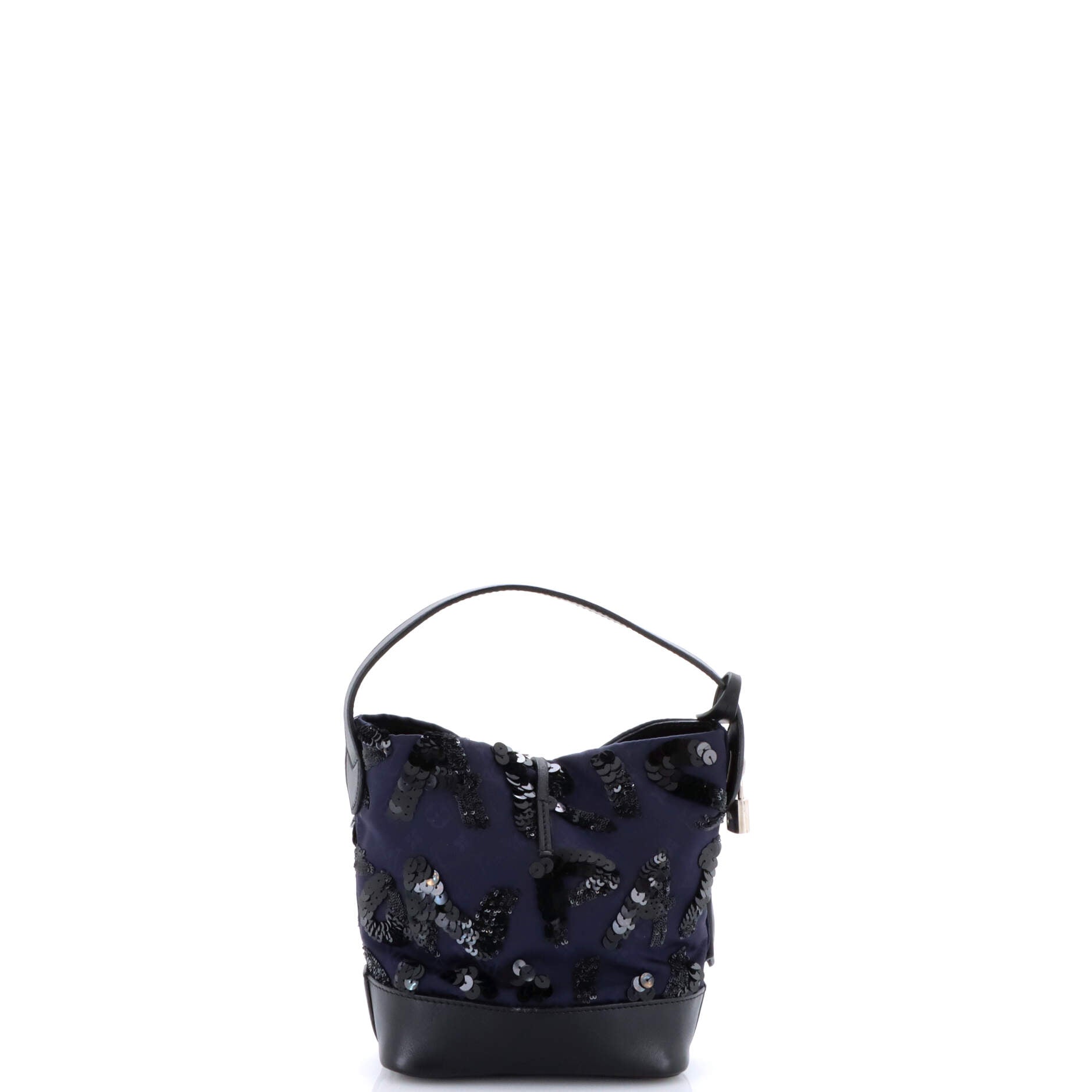 Pre-Loved Louis Vuitton NN14 Spotlight Bucket Bag Sequin Graffiti Monogram Nylon PM - Image 3