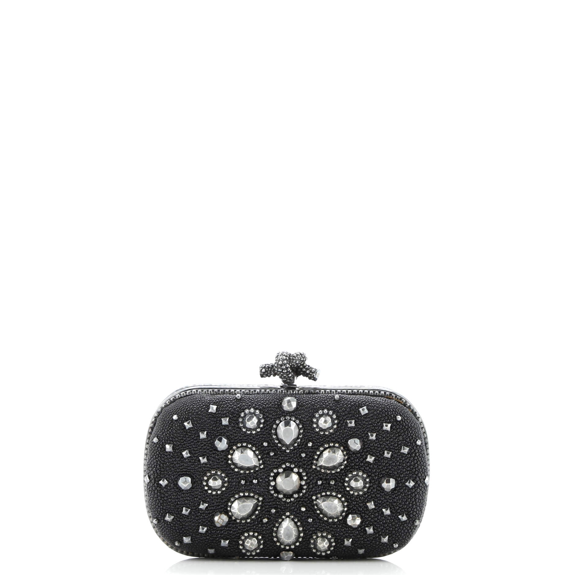 Pre-Loved Bottega Veneta Box Knot Clutch Embellished Stingray Small - Image 3
