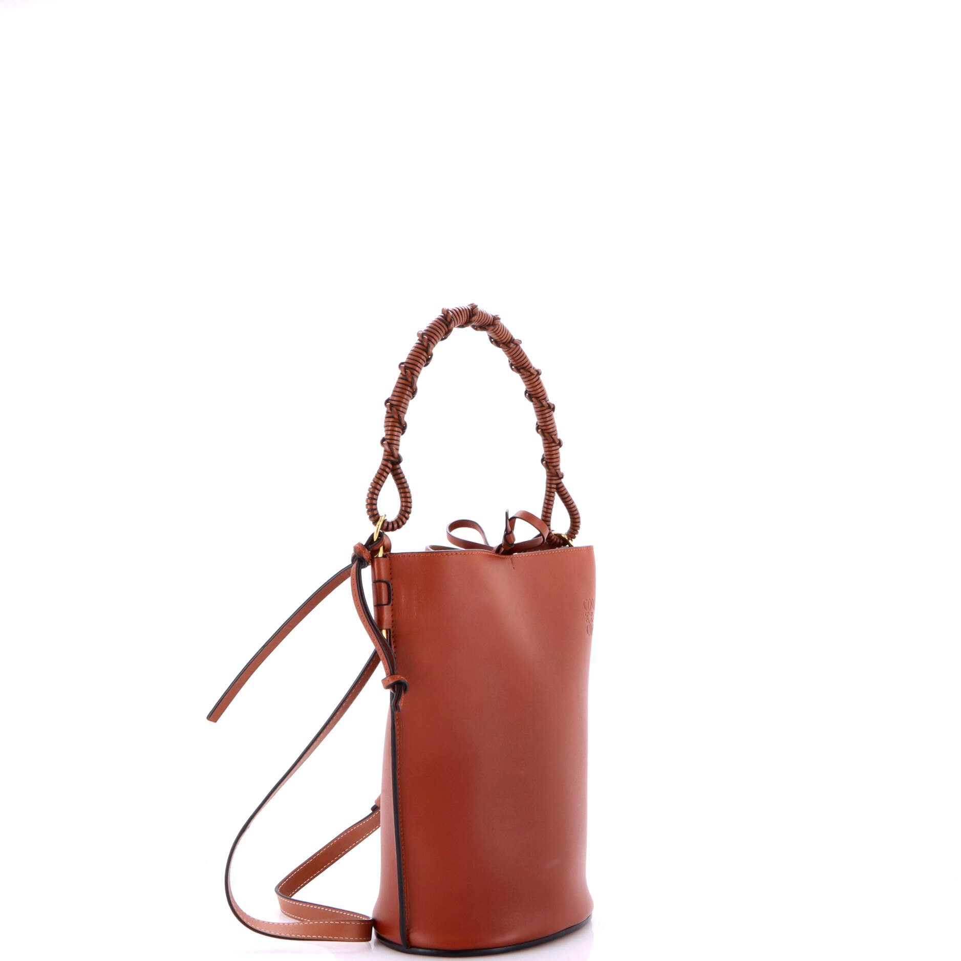 Pre-Loved Loewe Gate Top Handle Bucket Bag Leather Medium - Image 2