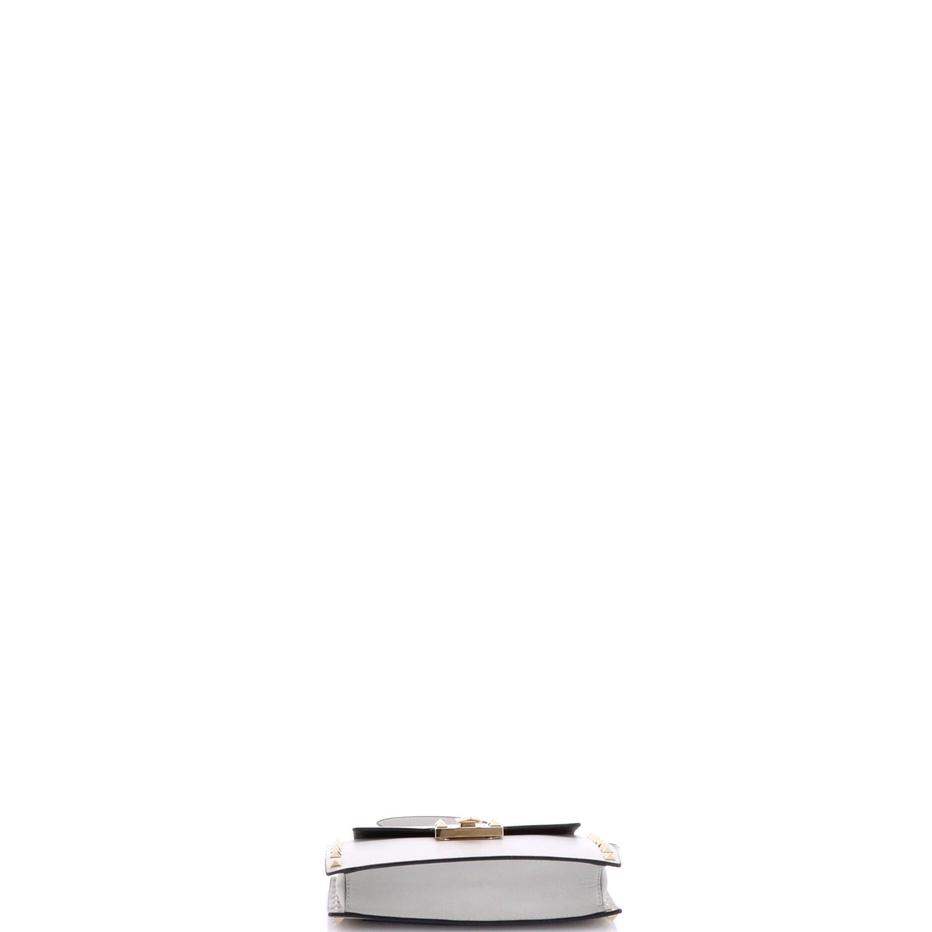 Pre-Loved Valentino Rockstud Flip Lock Flap Bag Leather Small - Image 4