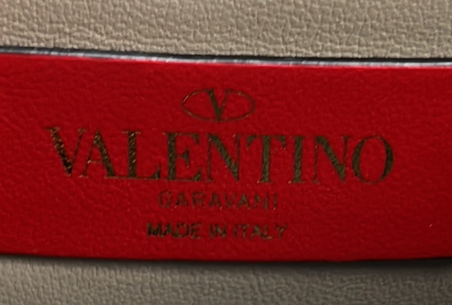 Pre-Loved Valentino Rockstud Flip Lock Flap Bag Leather Small - Image 6