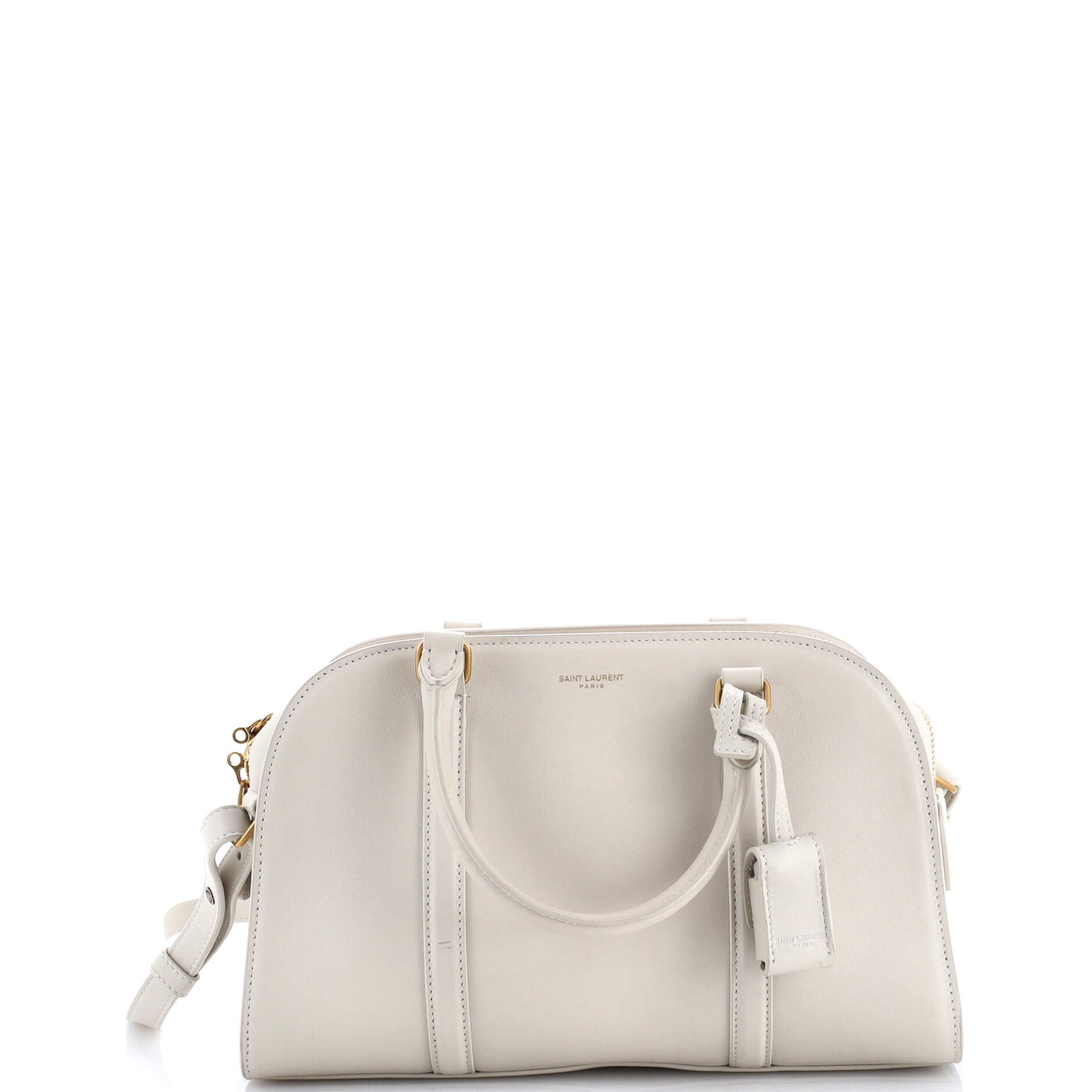 Pre-Loved Saint Laurent Lock Baby Duffle Bag Leather