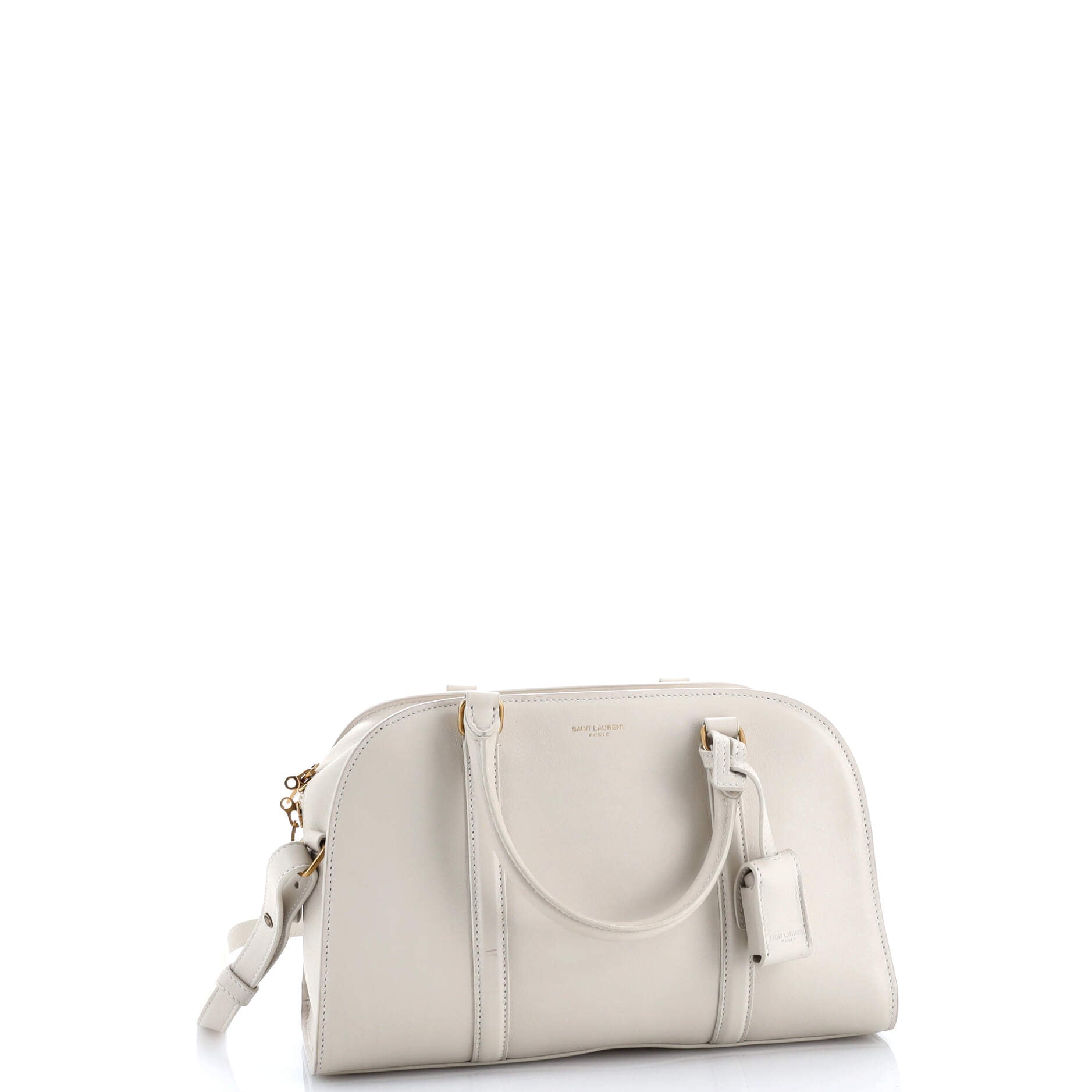 Pre-Loved Saint Laurent Lock Baby Duffle Bag Leather - Image 2