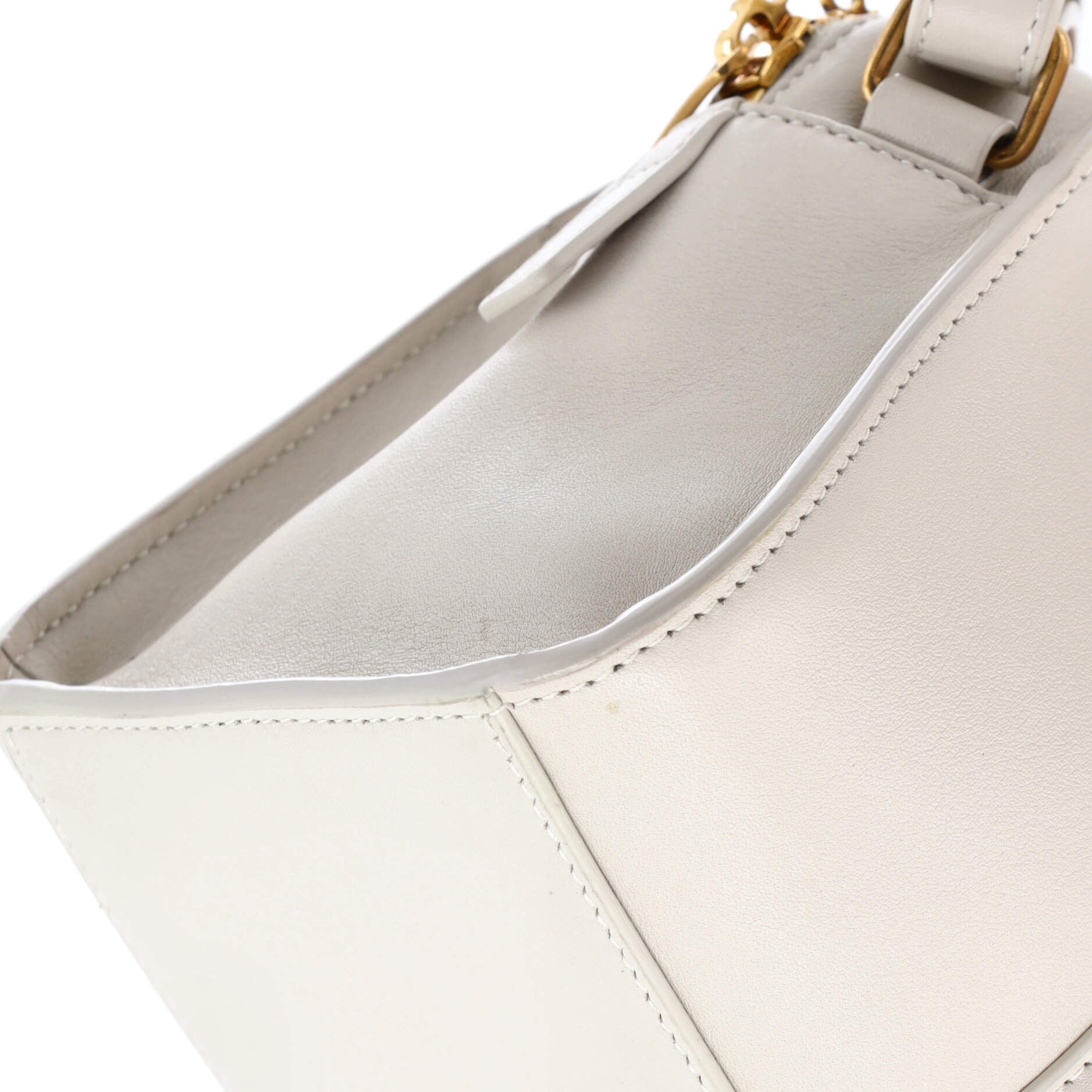 Pre-Loved Saint Laurent Lock Baby Duffle Bag Leather - Image 6