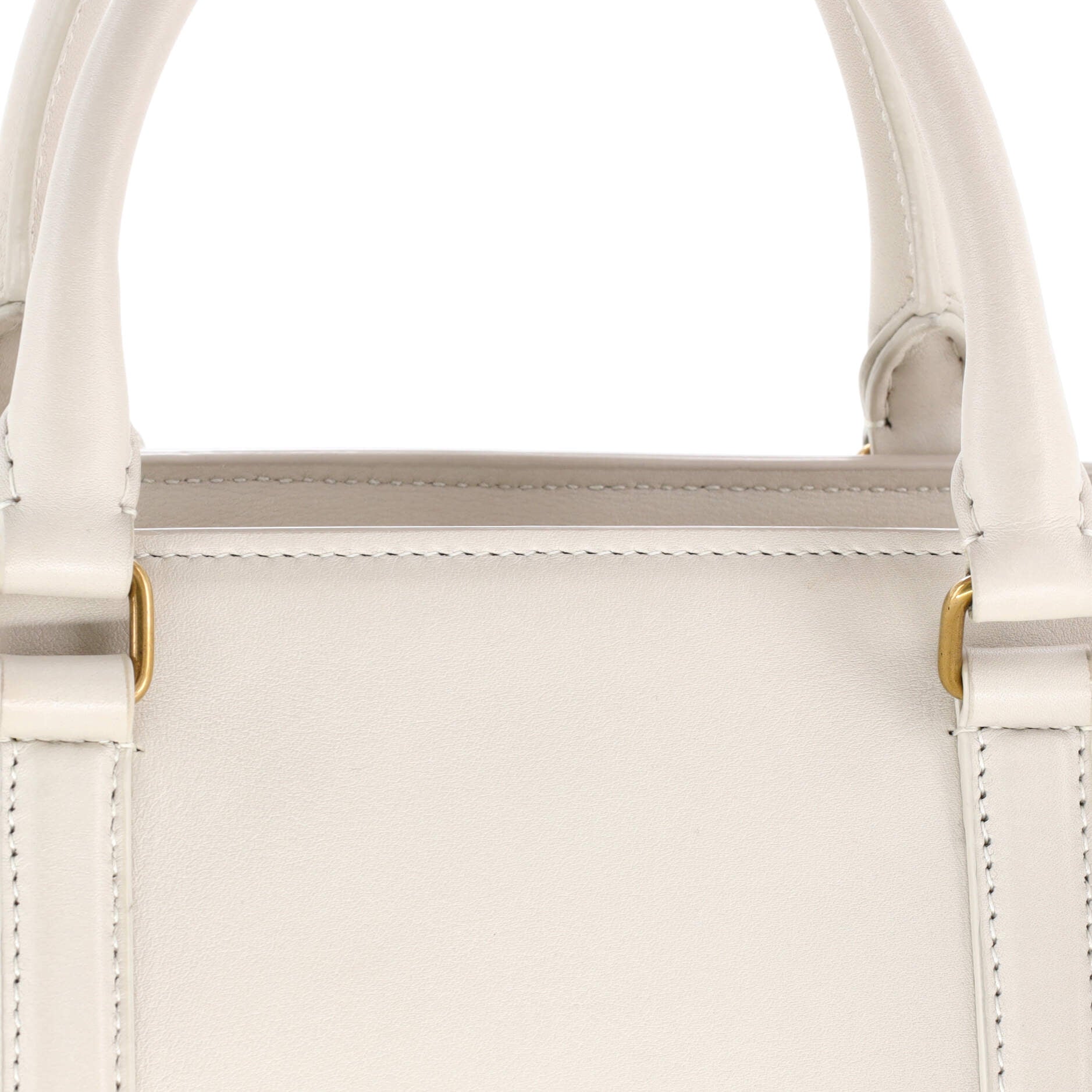 Pre-Loved Saint Laurent Lock Baby Duffle Bag Leather - Image 7