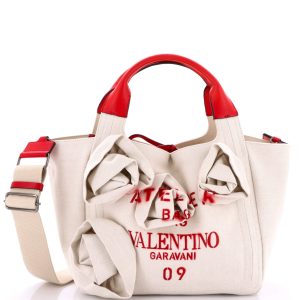 Pre-Loved Valentino Rose Blossom Atelier Bag Canvas Medium