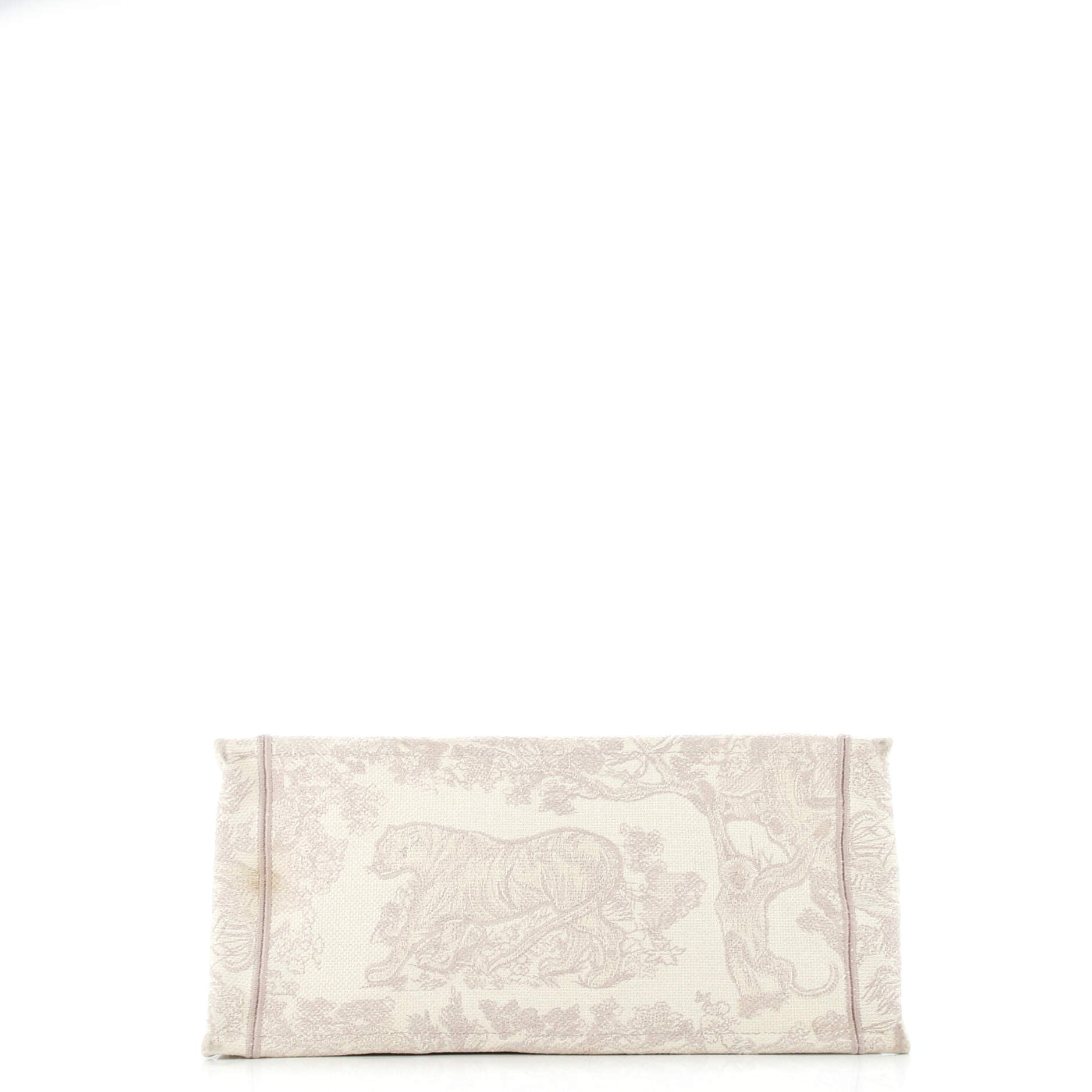 Pre-Loved Christian Dior Book Tote Embroidered Canvas Medium - Image 4