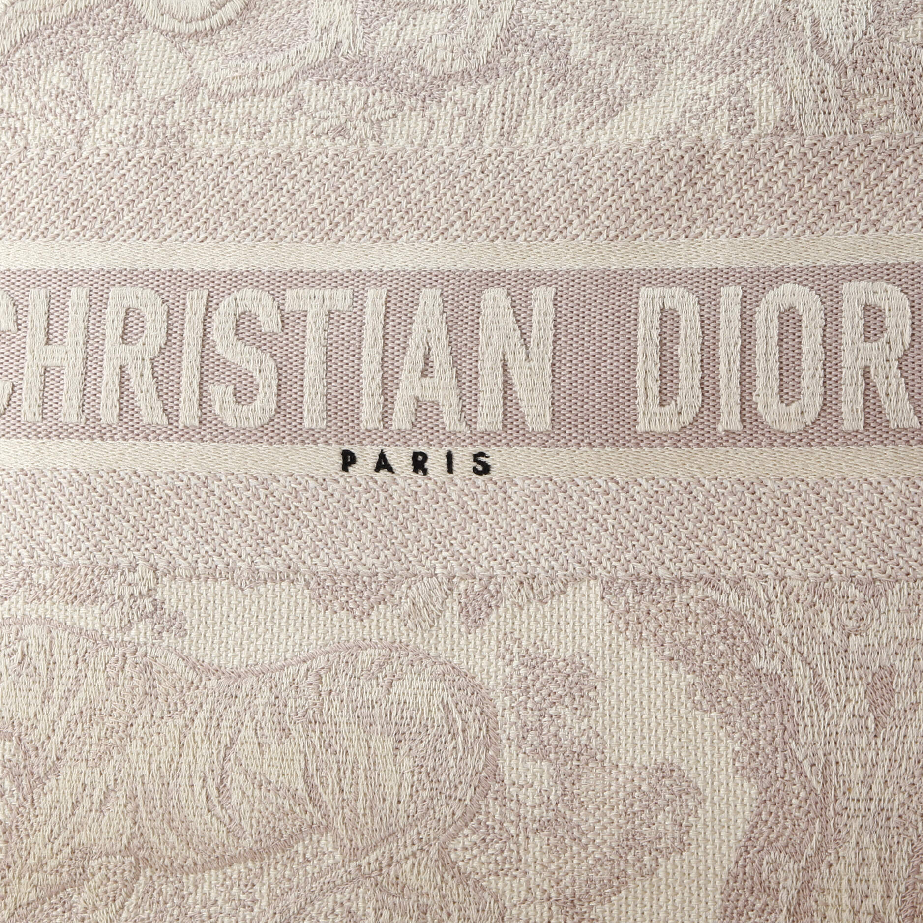Pre-Loved Christian Dior Book Tote Embroidered Canvas Medium - Image 6