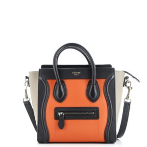 Pre-Loved Celine Tricolor Luggage Bag Leather Nano