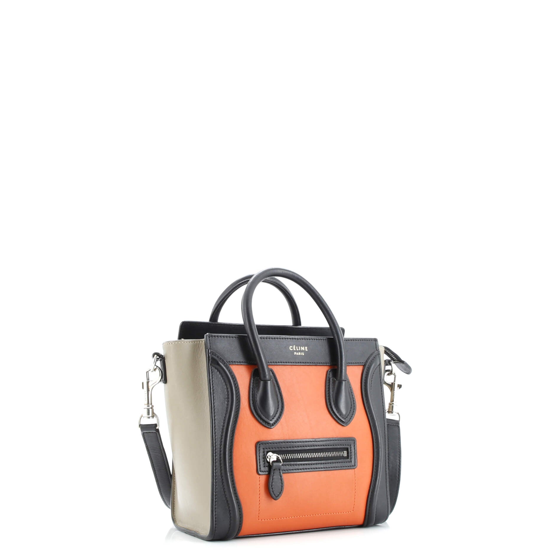 Pre-Loved Celine Tricolor Luggage Bag Leather Nano - Image 2