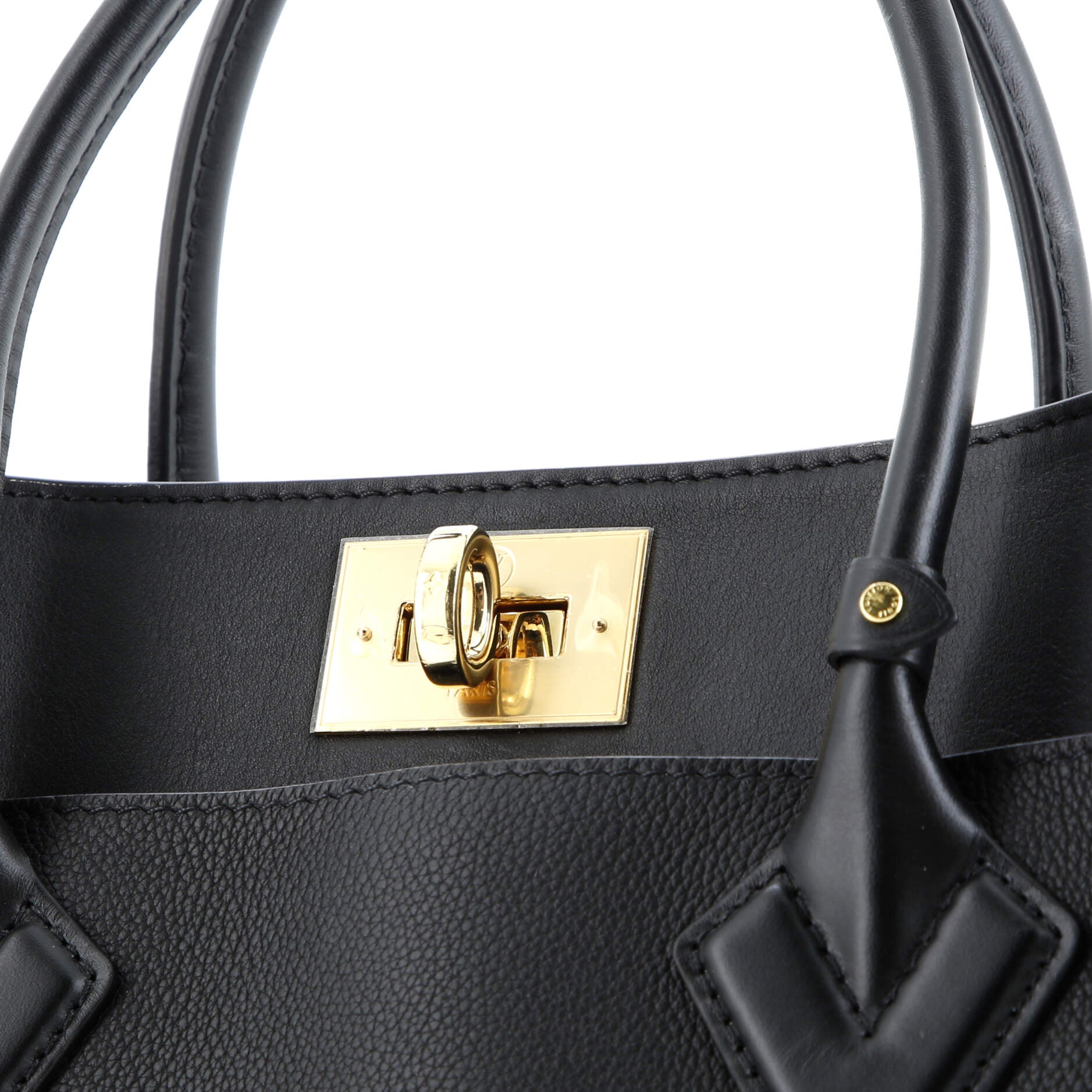 Pre-Loved Louis Vuitton On My Side Tote Monogram Tuffetage Leather MM - Image 7