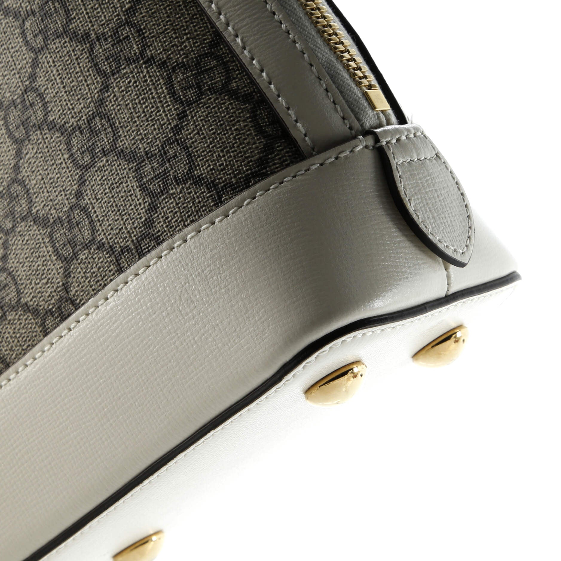 Pre-Loved Gucci Horsebit 1955 Top Handle Bag GG Coated Canvas with Leather Small - Image 6