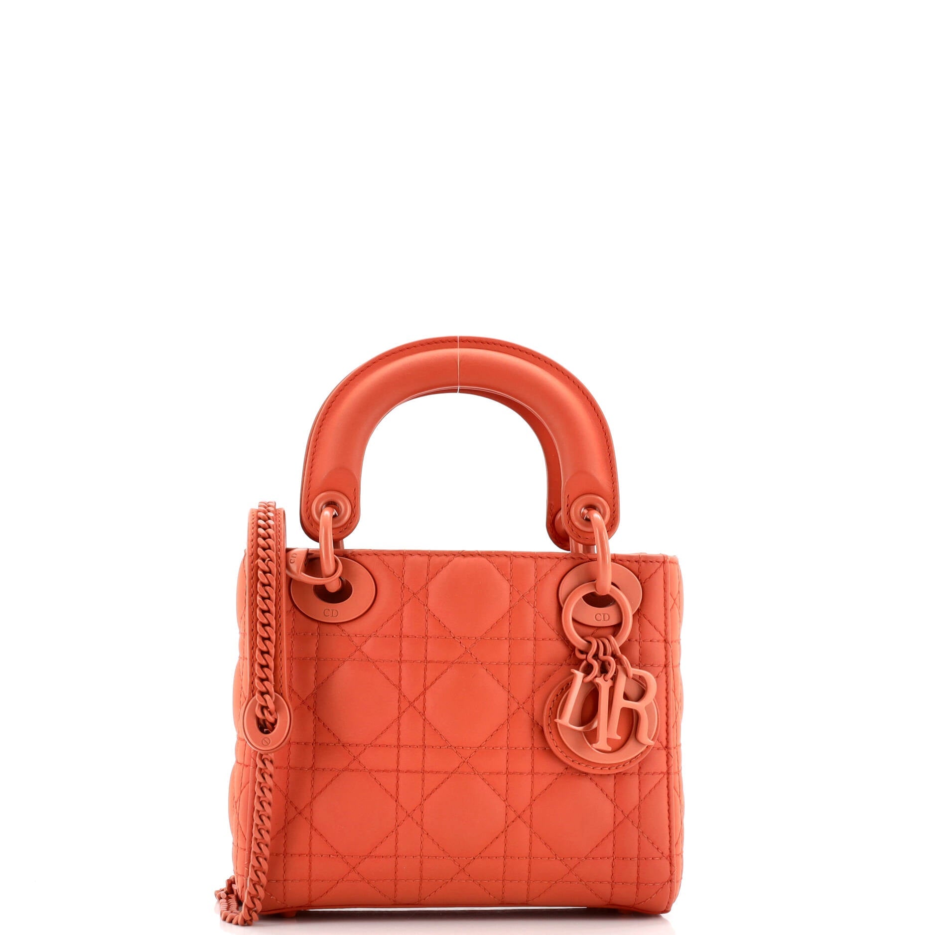 Pre-Loved Christian Dior Ultra Matte Lady Dior Chain Bag Cannage Quilt Calfskin Mini