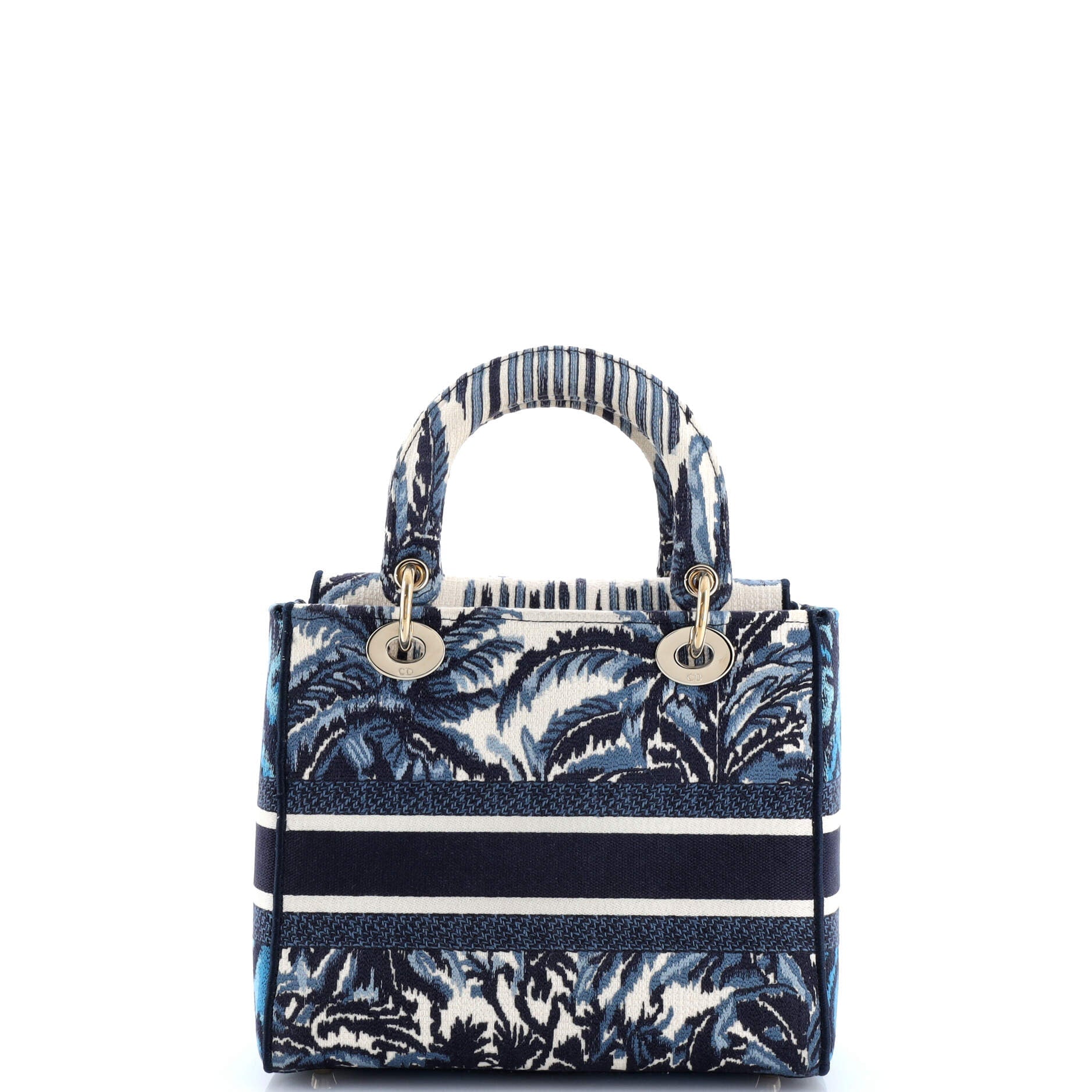 Pre-Loved Christian Dior Toile de Jouy Lady D-Lite Bag Embroidered Canvas - Image 3