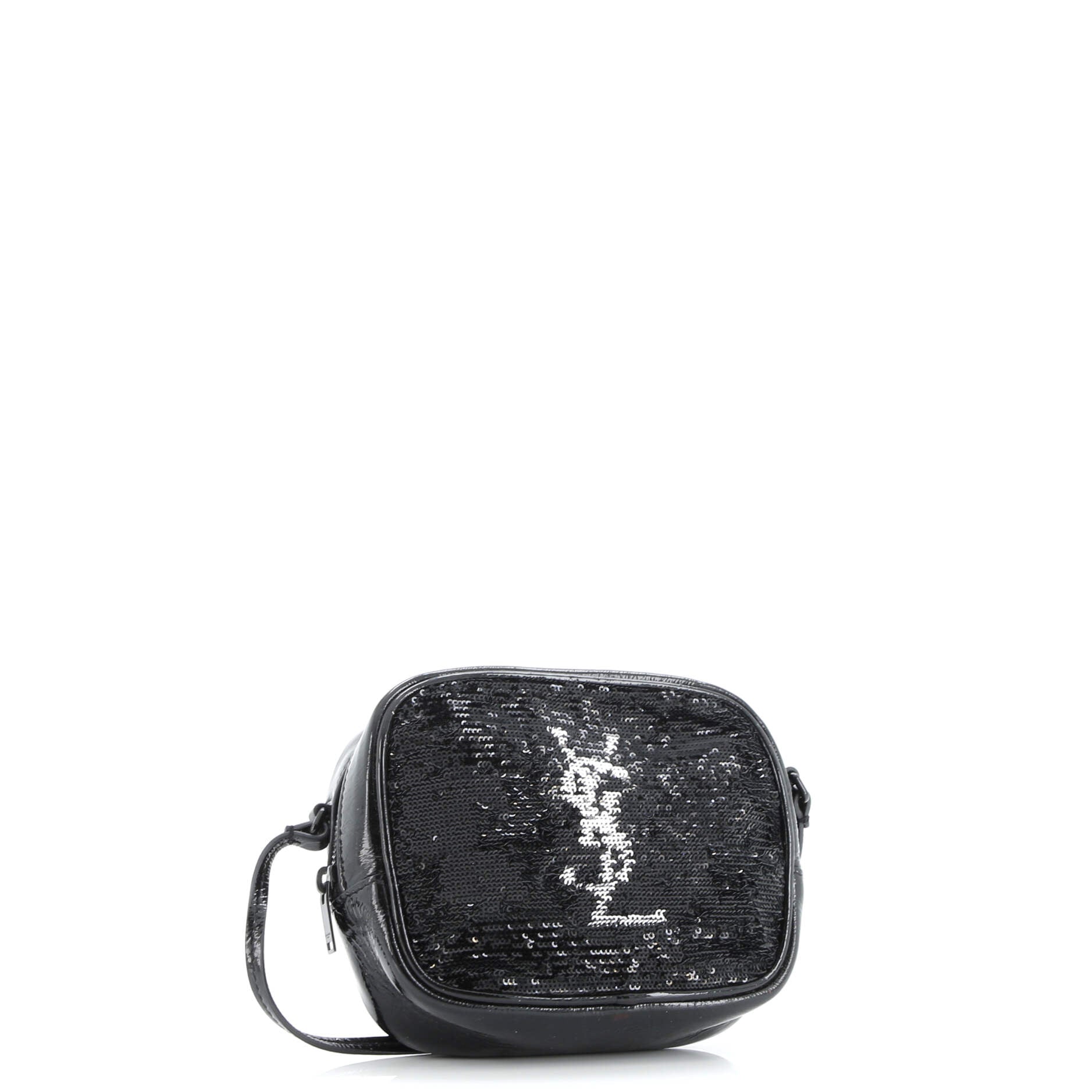 Pre-Loved Saint Laurent Classic Monogram Blogger Crossbody Bag Sequins and Patent Small - Image 2