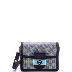 Pre-Loved Louis Vuitton Dauphine Shoulder Bag Damier Monogram LV Pop Canvas Mini