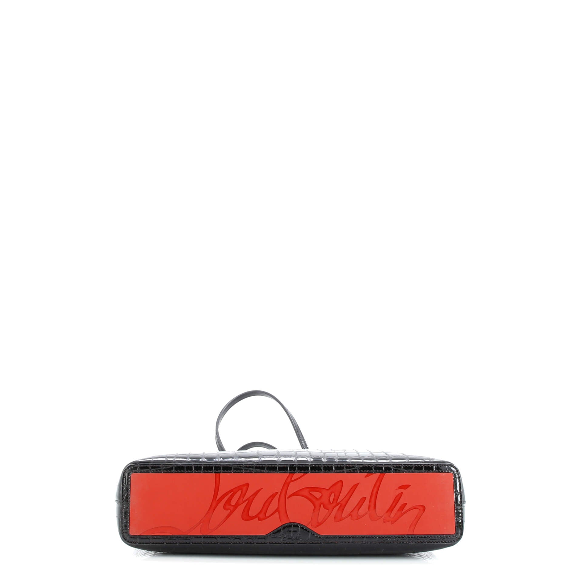 Pre-Loved Christian Louboutin Cabata North South Zipped Tote Crocodile Embossed Leather - Image 4