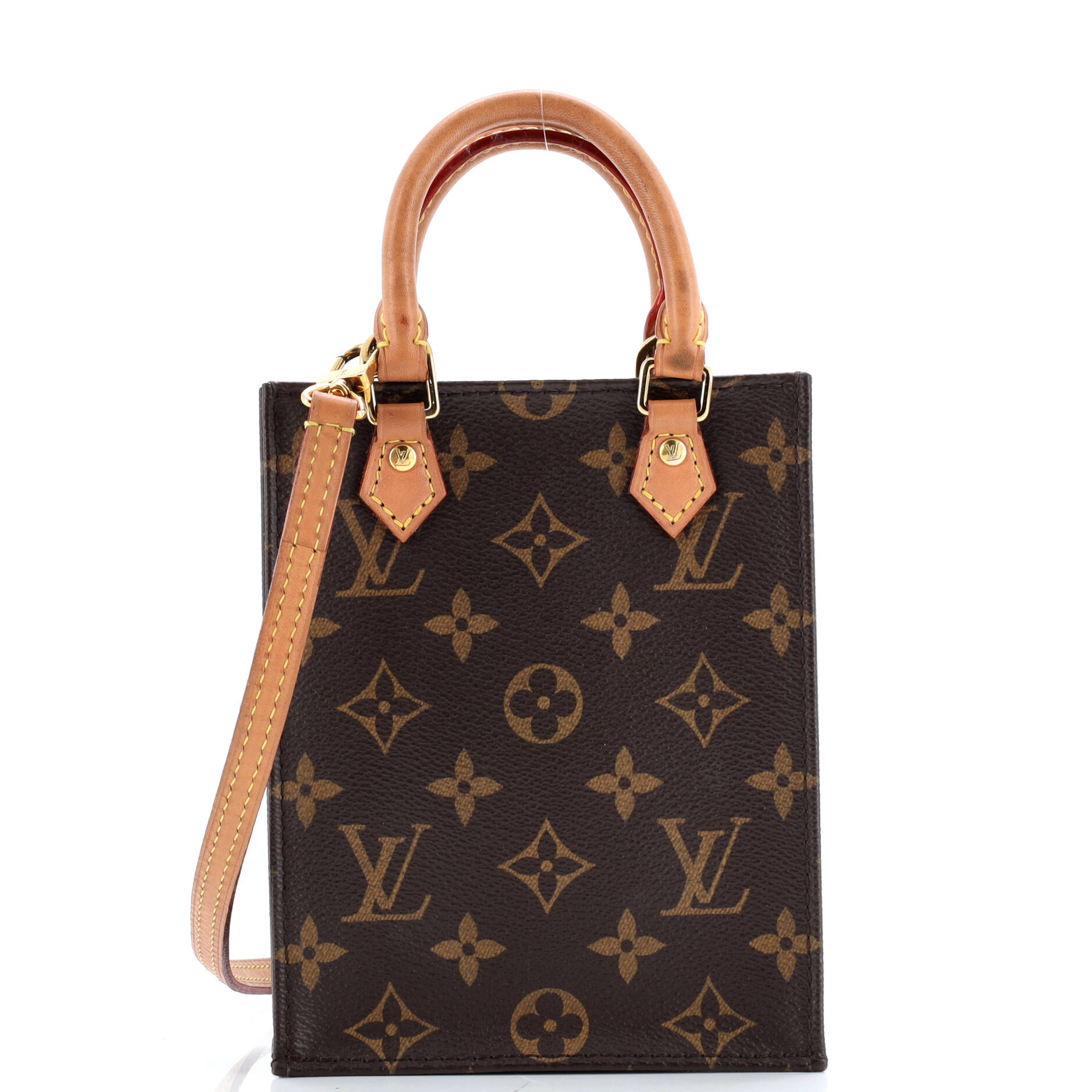 Pre-Loved Louis Vuitton Petit Sac Plat Bag Monogram Canvas