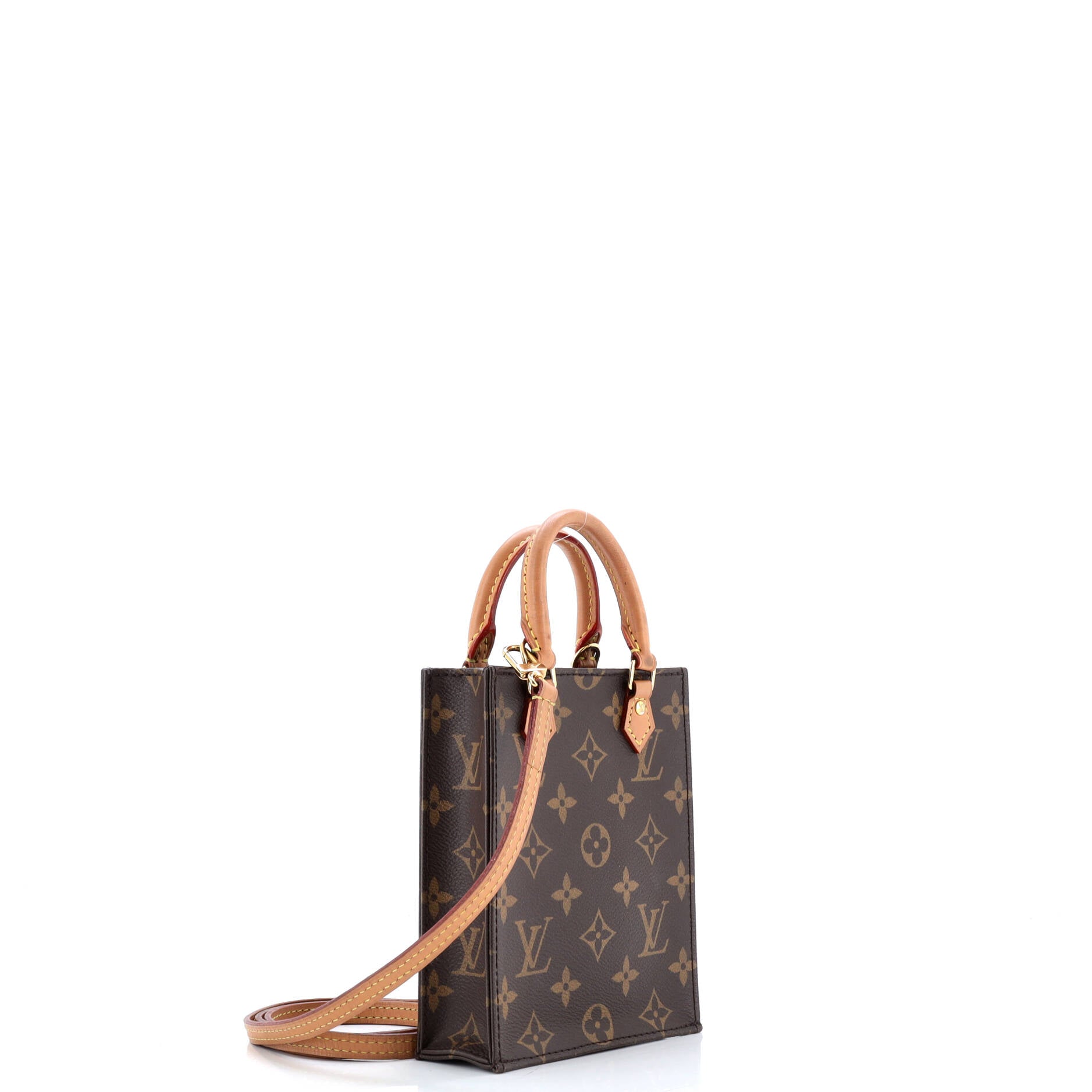 Pre-Loved Louis Vuitton Petit Sac Plat Bag Monogram Canvas - Image 2