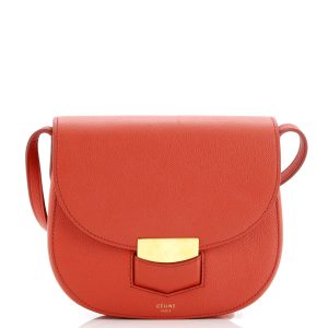 Pre-Loved Celine Trotteur Crossbody Bag Grainy Leather Small