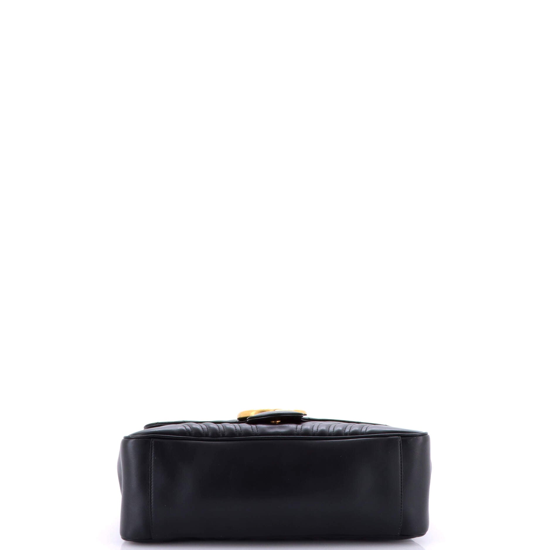 Pre-Loved Gucci GG Marmont Top Handle Flap Bag Matelasse Leather Medium - Image 4