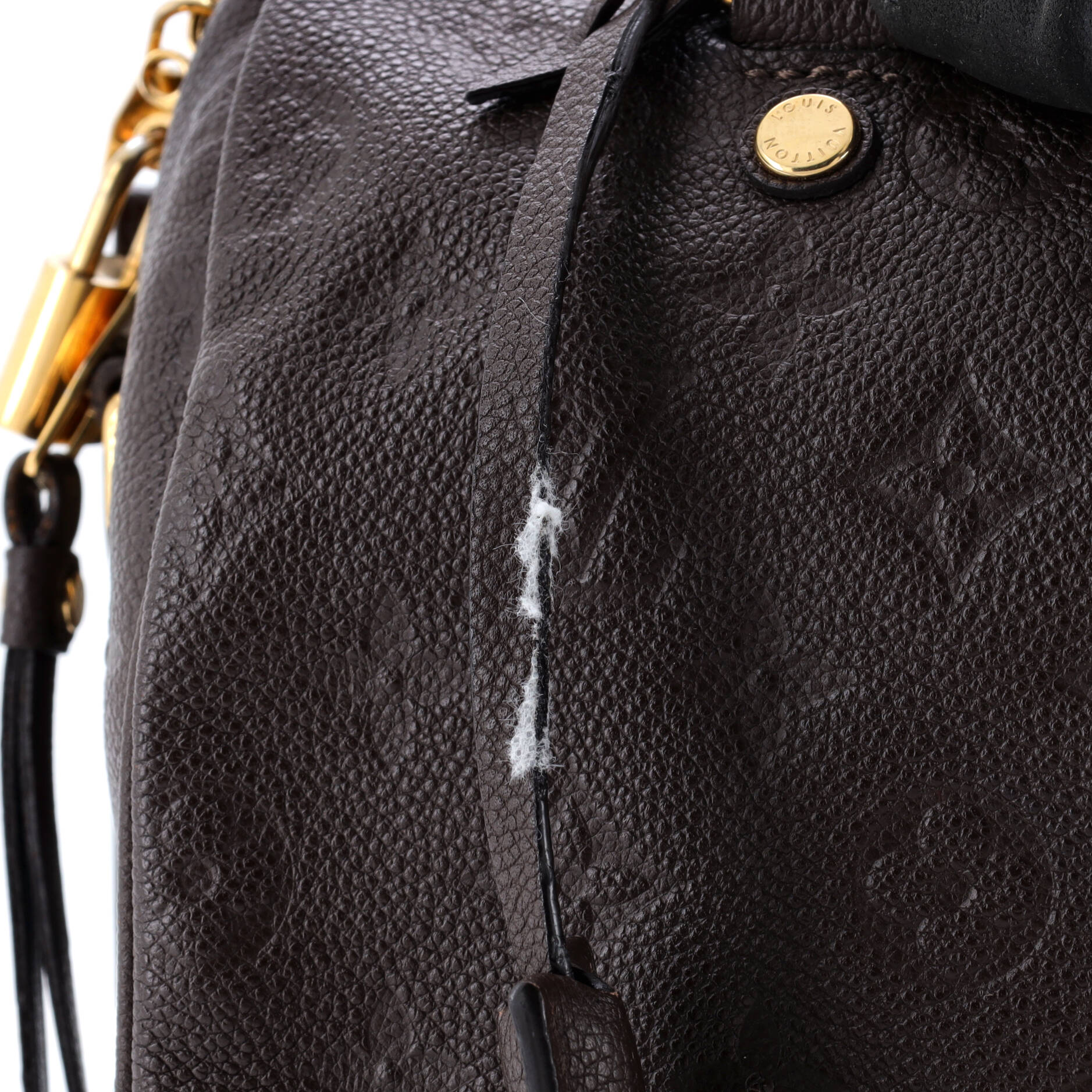 Pre-Loved Louis Vuitton Speedy Bandouliere Bag Monogram Empreinte Leather 25 - Image 6