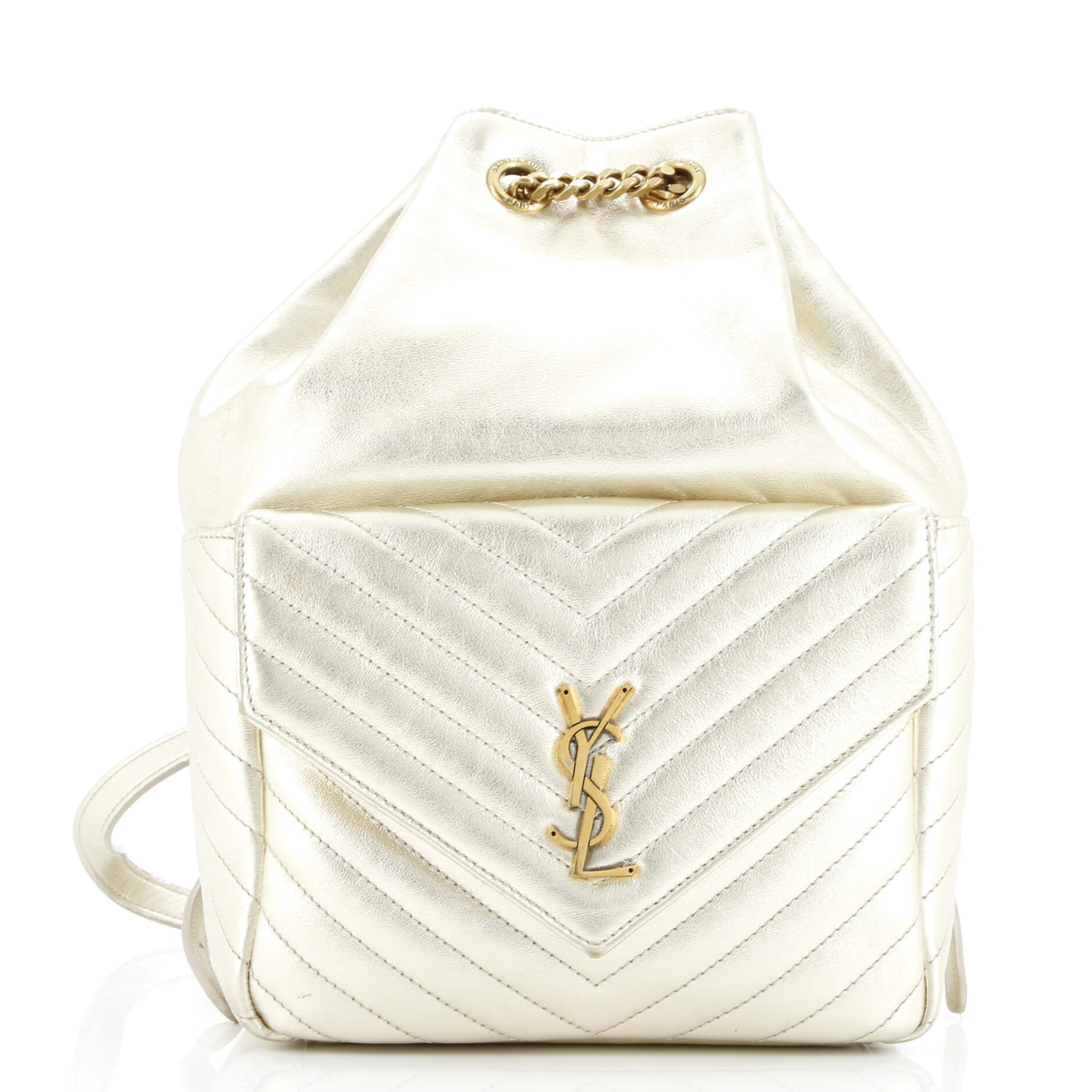 Pre-Loved Saint Laurent Joe Backpack Matelasse Chevron Leather