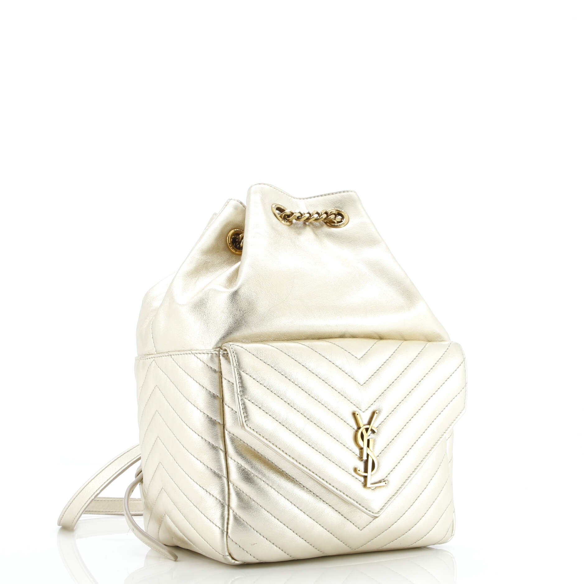 Pre-Loved Saint Laurent Joe Backpack Matelasse Chevron Leather - Image 2