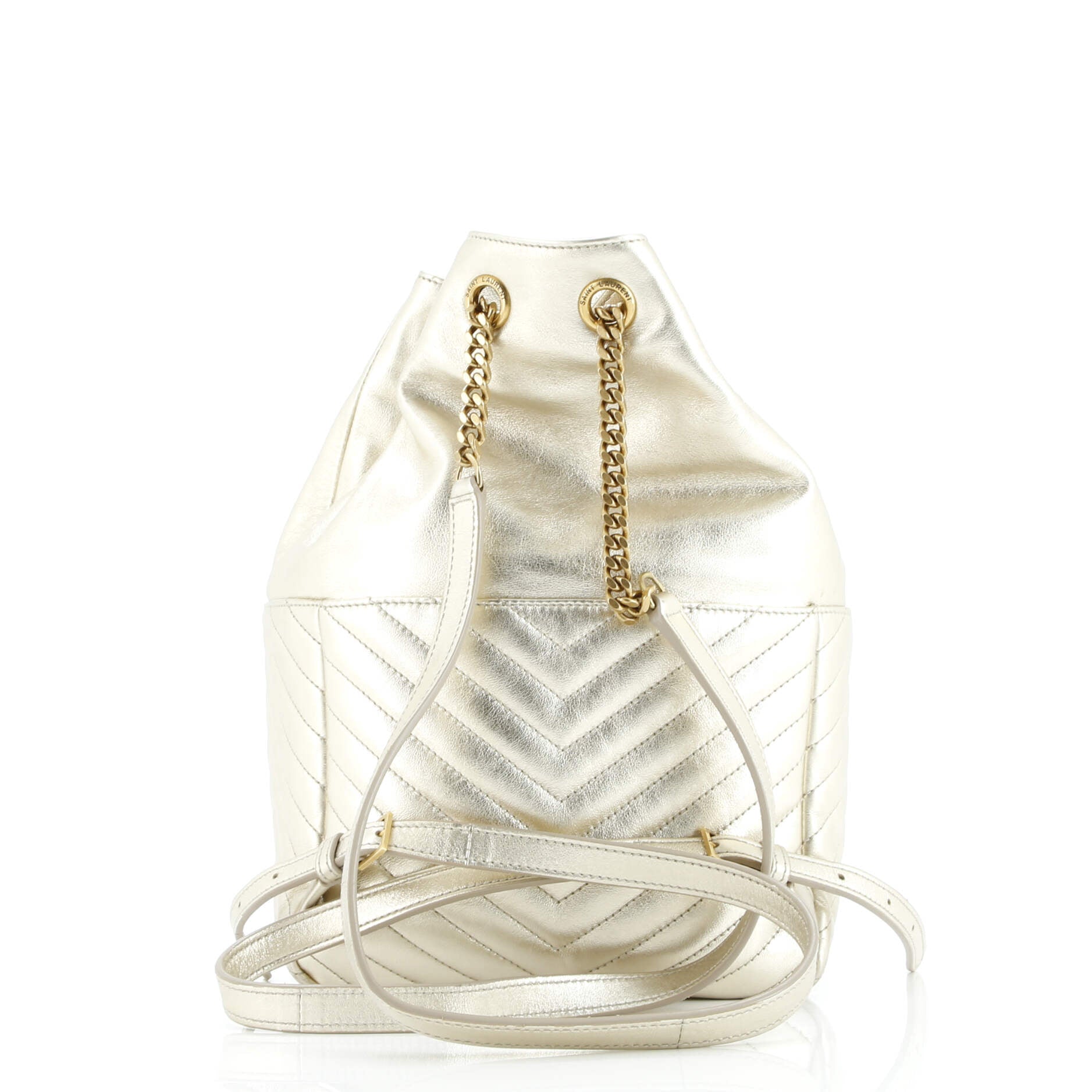 Pre-Loved Saint Laurent Joe Backpack Matelasse Chevron Leather - Image 3